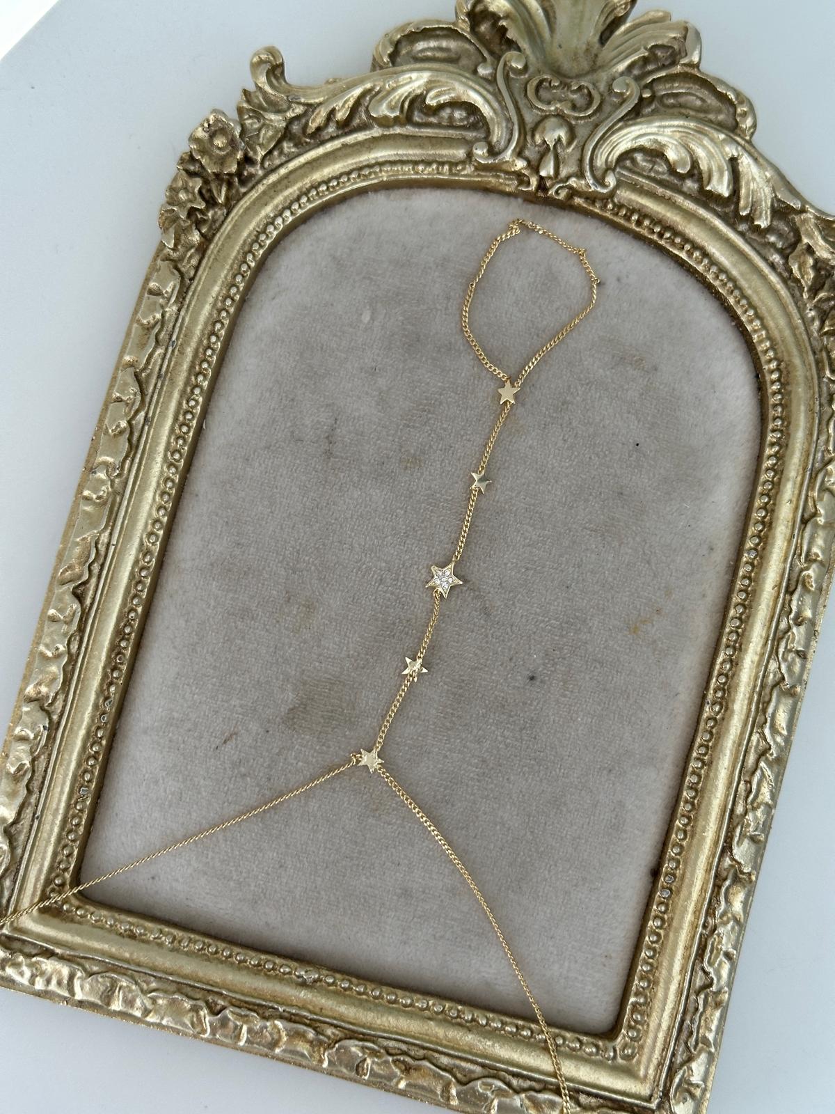 14K Gold Renkli Yıldız Figürlü Şahmeran