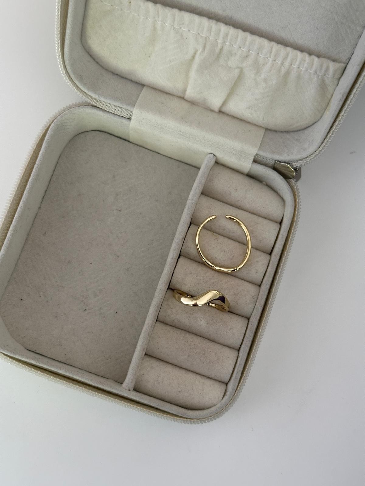14K Gold Renkli Asimetrik Yüzük