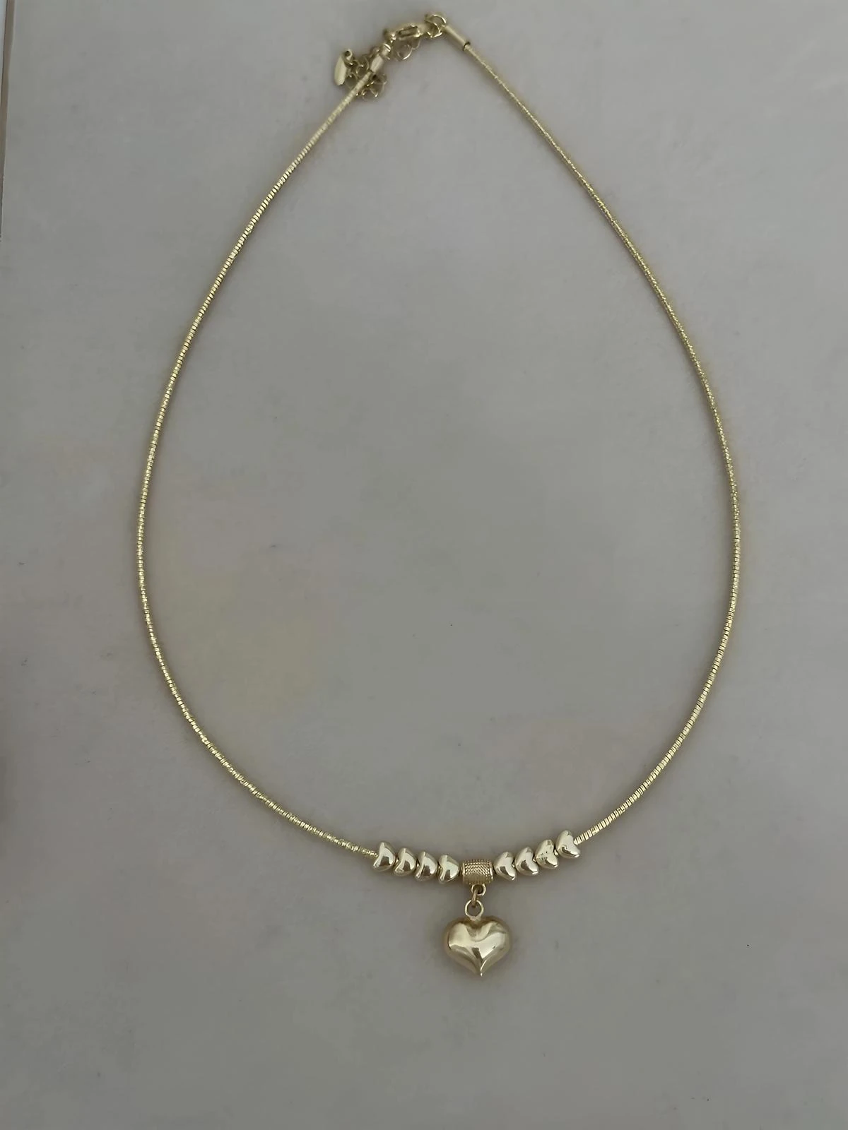 14K Gold Renkli Kalp Oynar Charmlı Choker Parlak Kolye