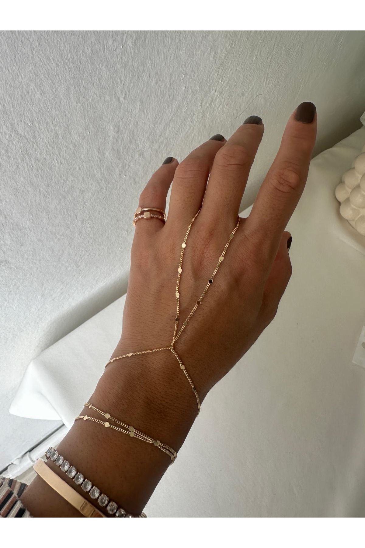 18K Rose Gold Renkli Pul Şahmeran Çok Satan