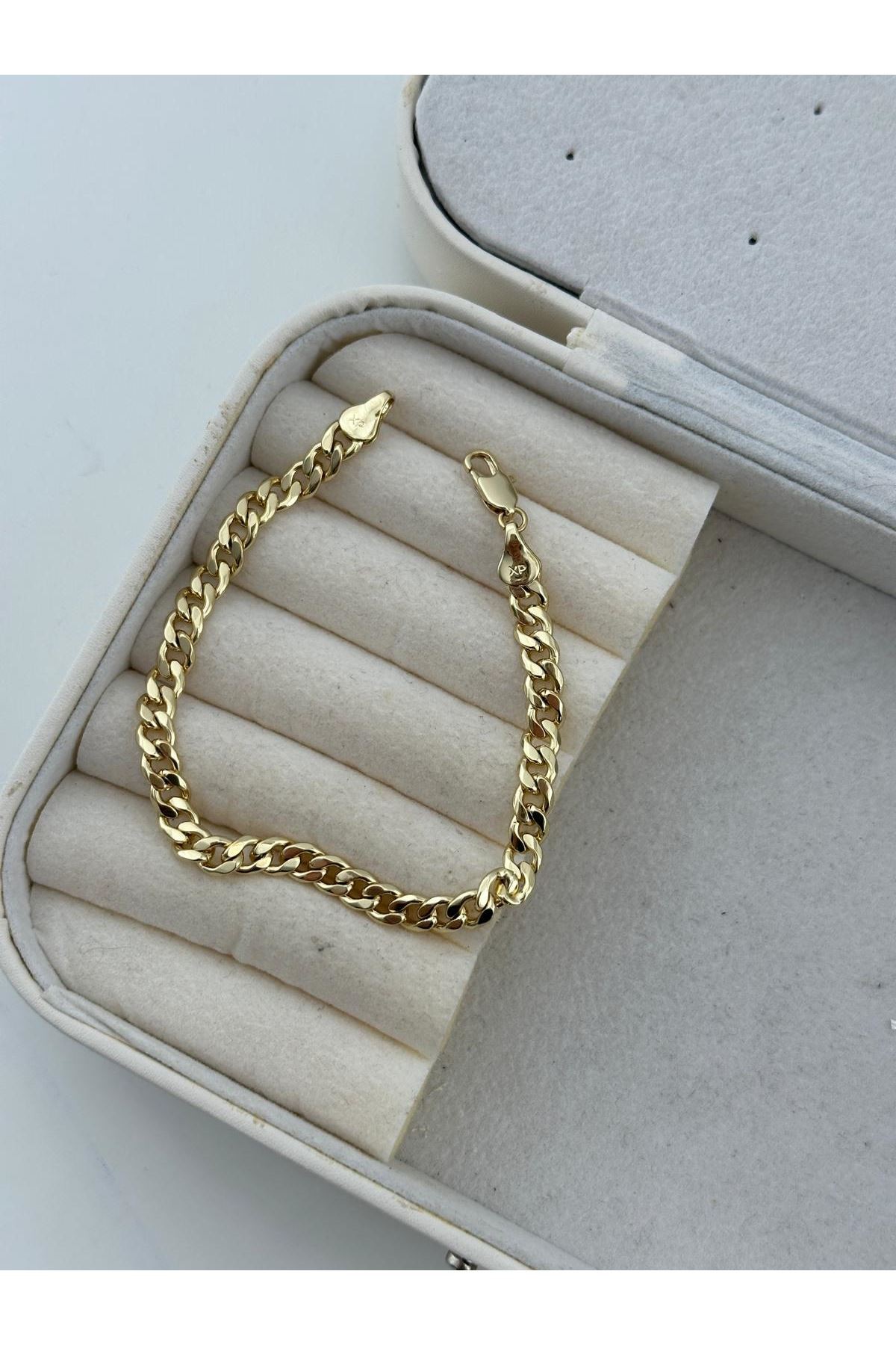 14K Gold Renkli  Basıc Örgü Bileklik