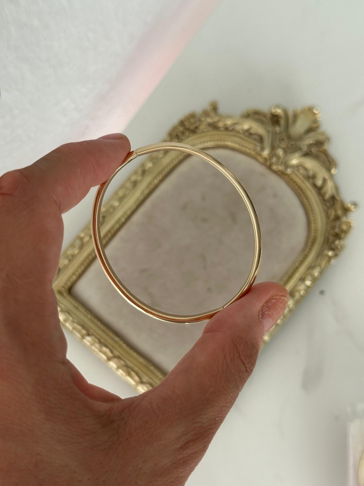 14K Gold Renkli Oval Bombeli Bebe Boy  Kelepçe