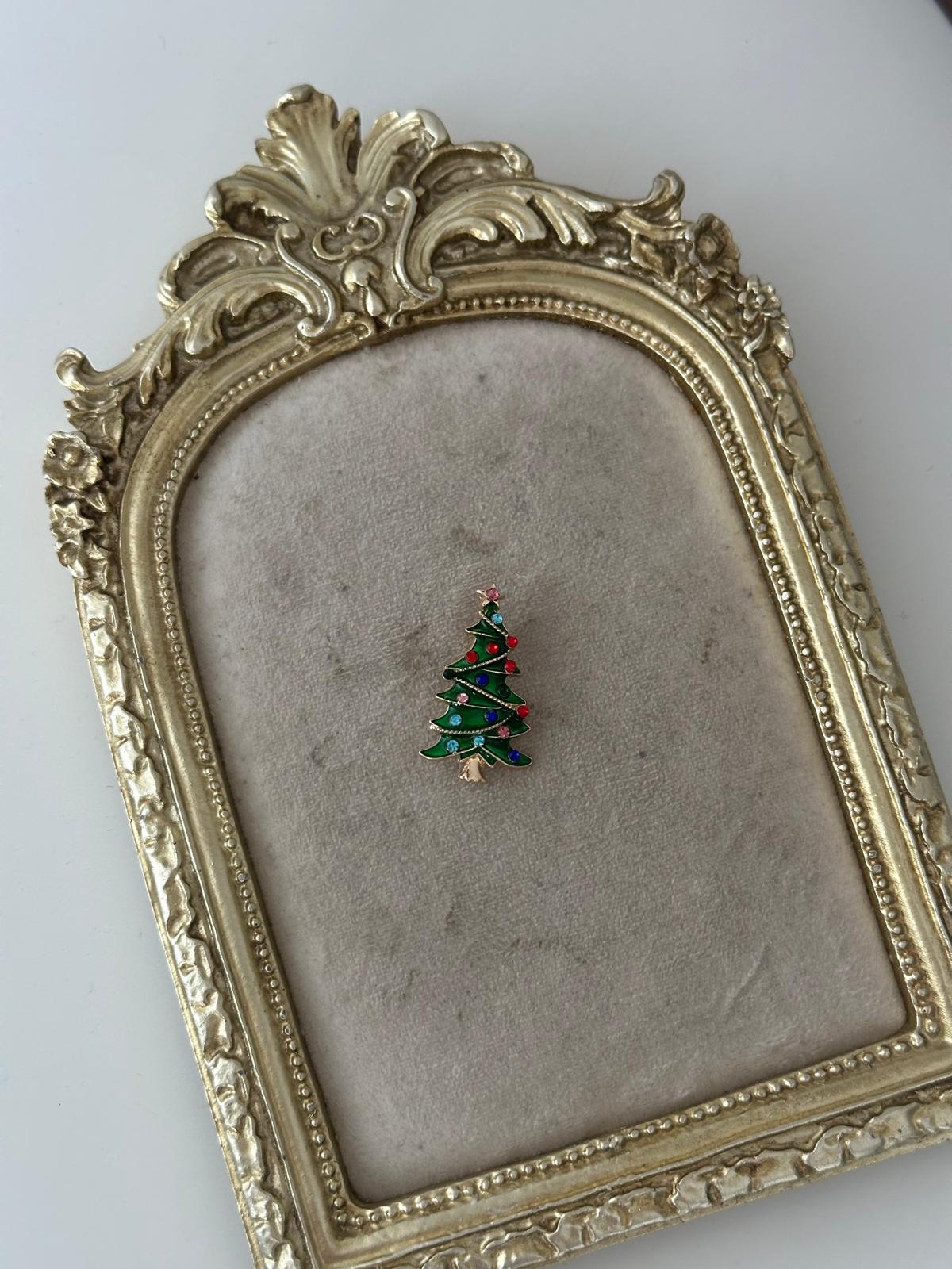 Çam Ağaçlı Noel Broş