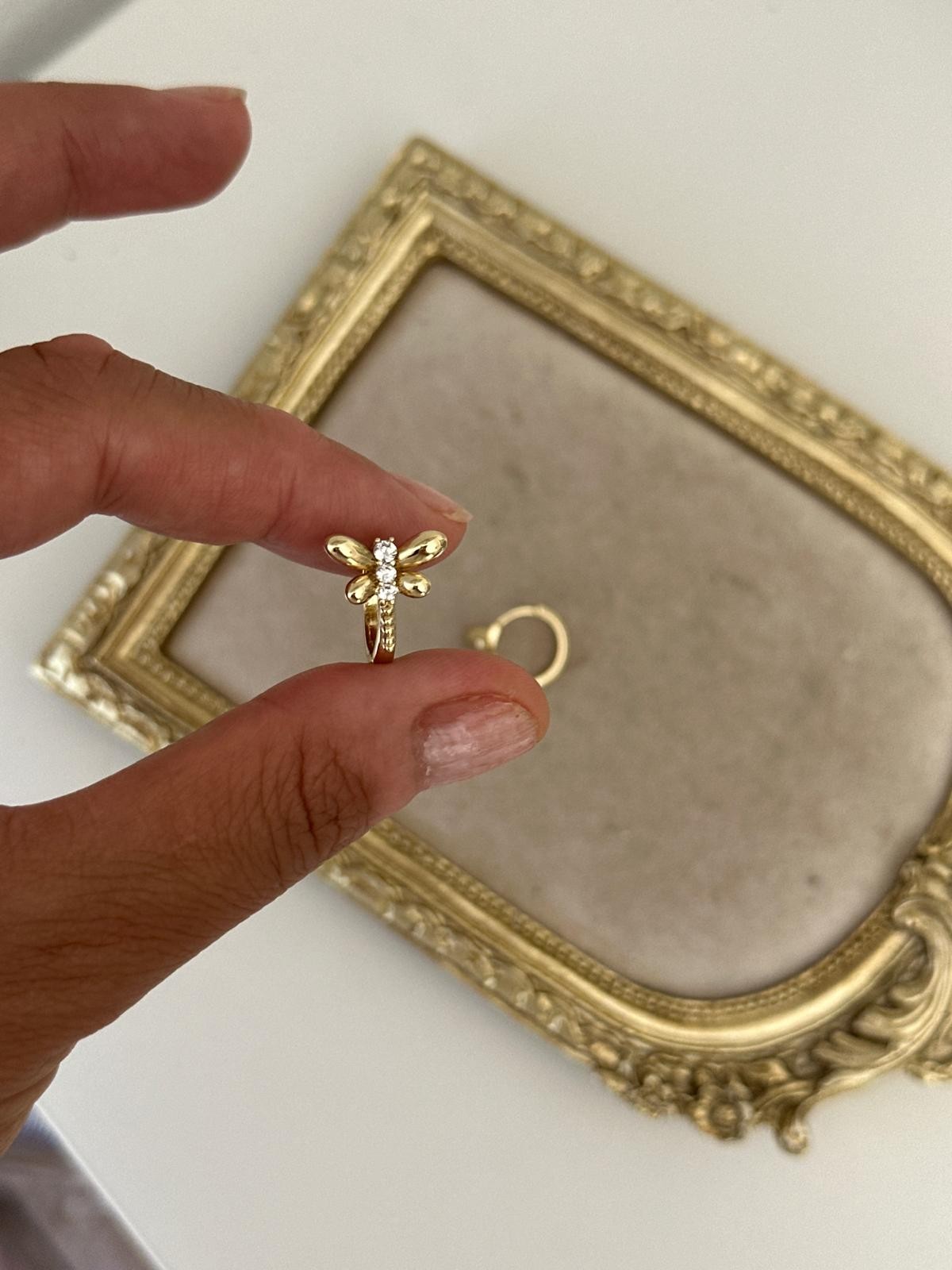 14K Gold Renkli Yusufcuk Halka Küpe