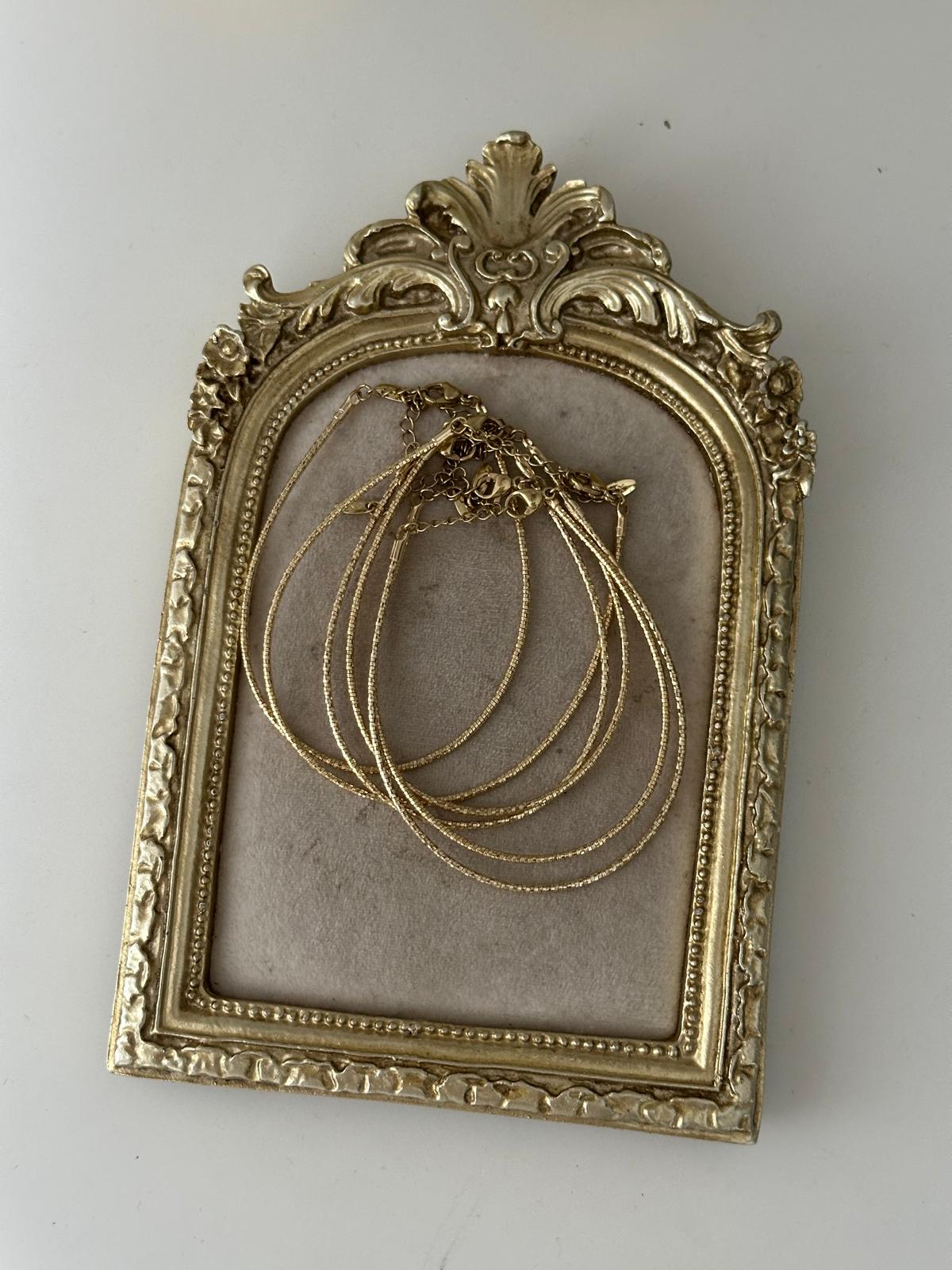 14K Gold Renkli Parlak Tel Bileklik