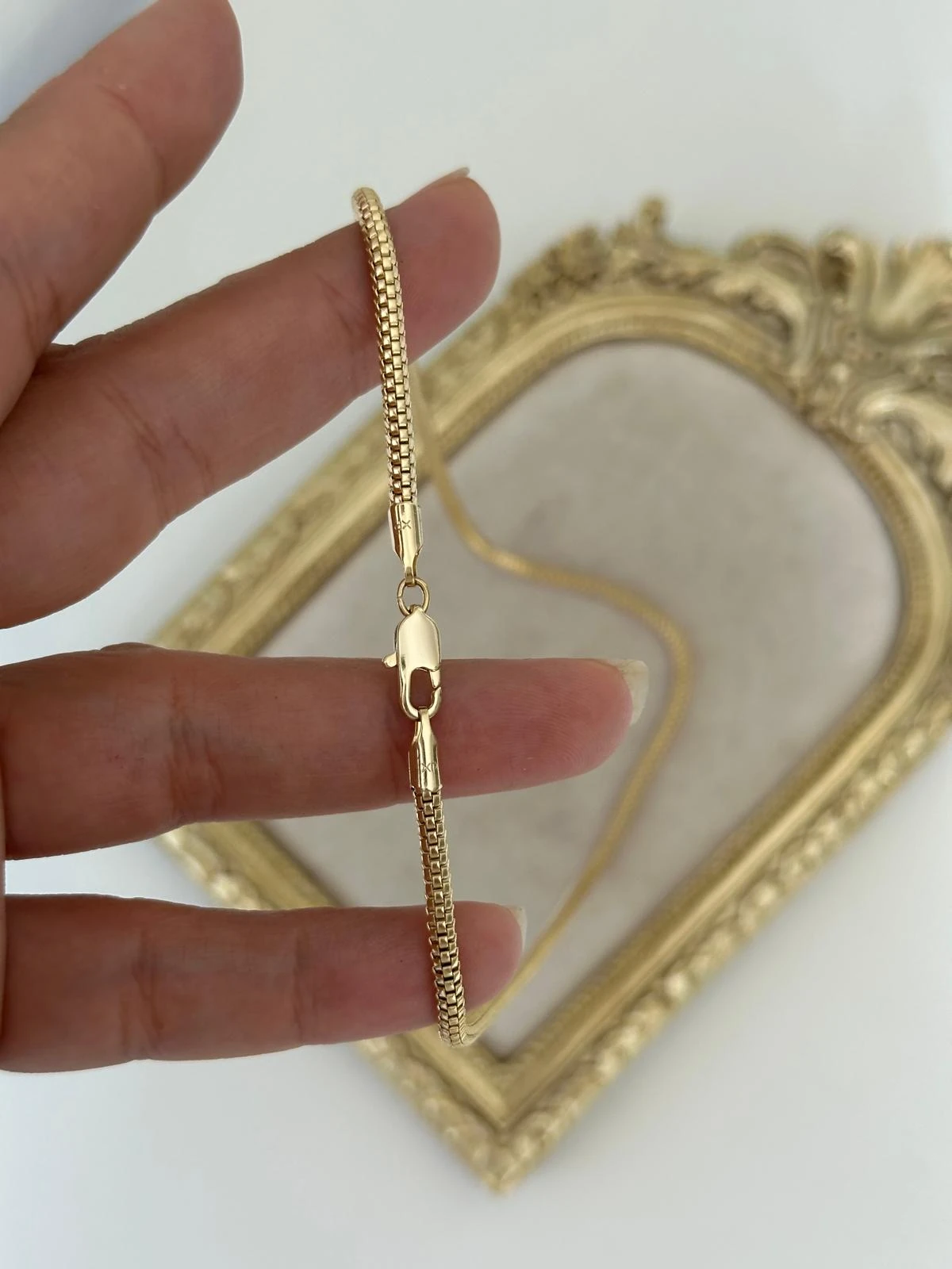 14K Gold Renkli Boru Kuyum Yumuşacık Zincir