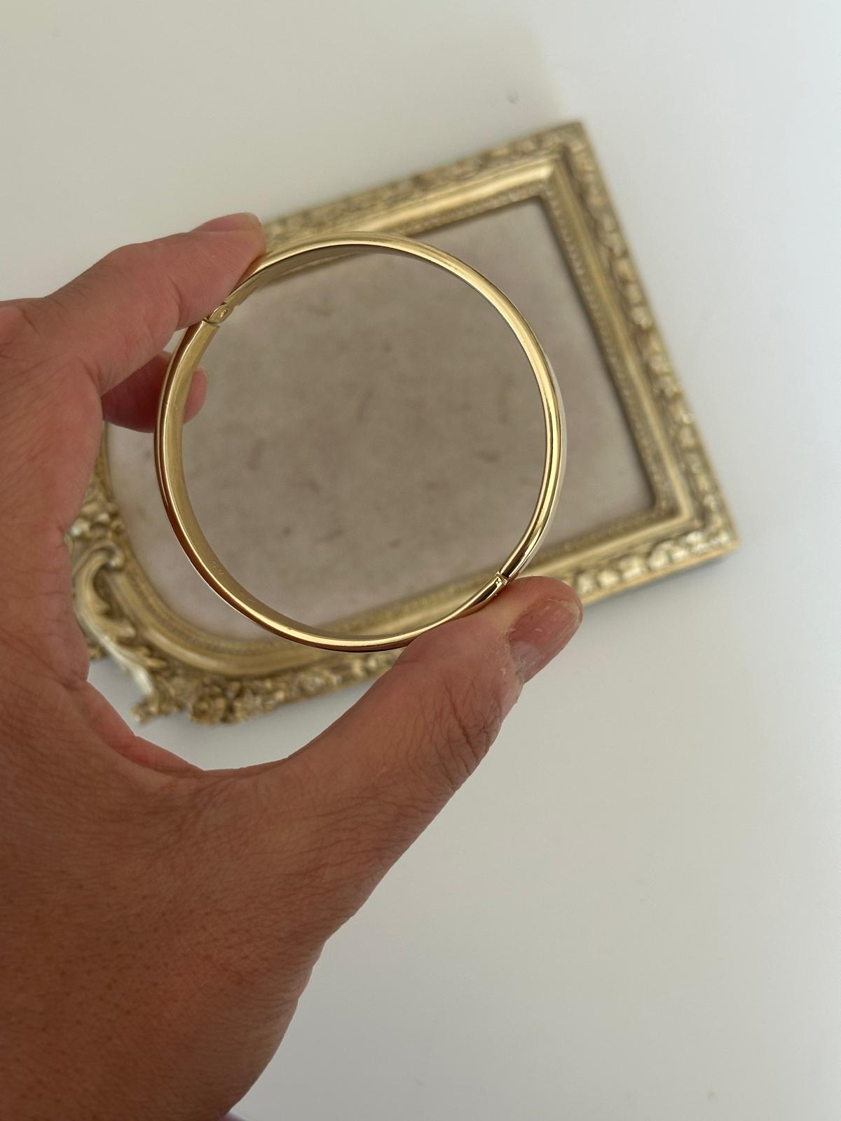 14K Gold Renkli Orta Kalın Ajda Kelepçe