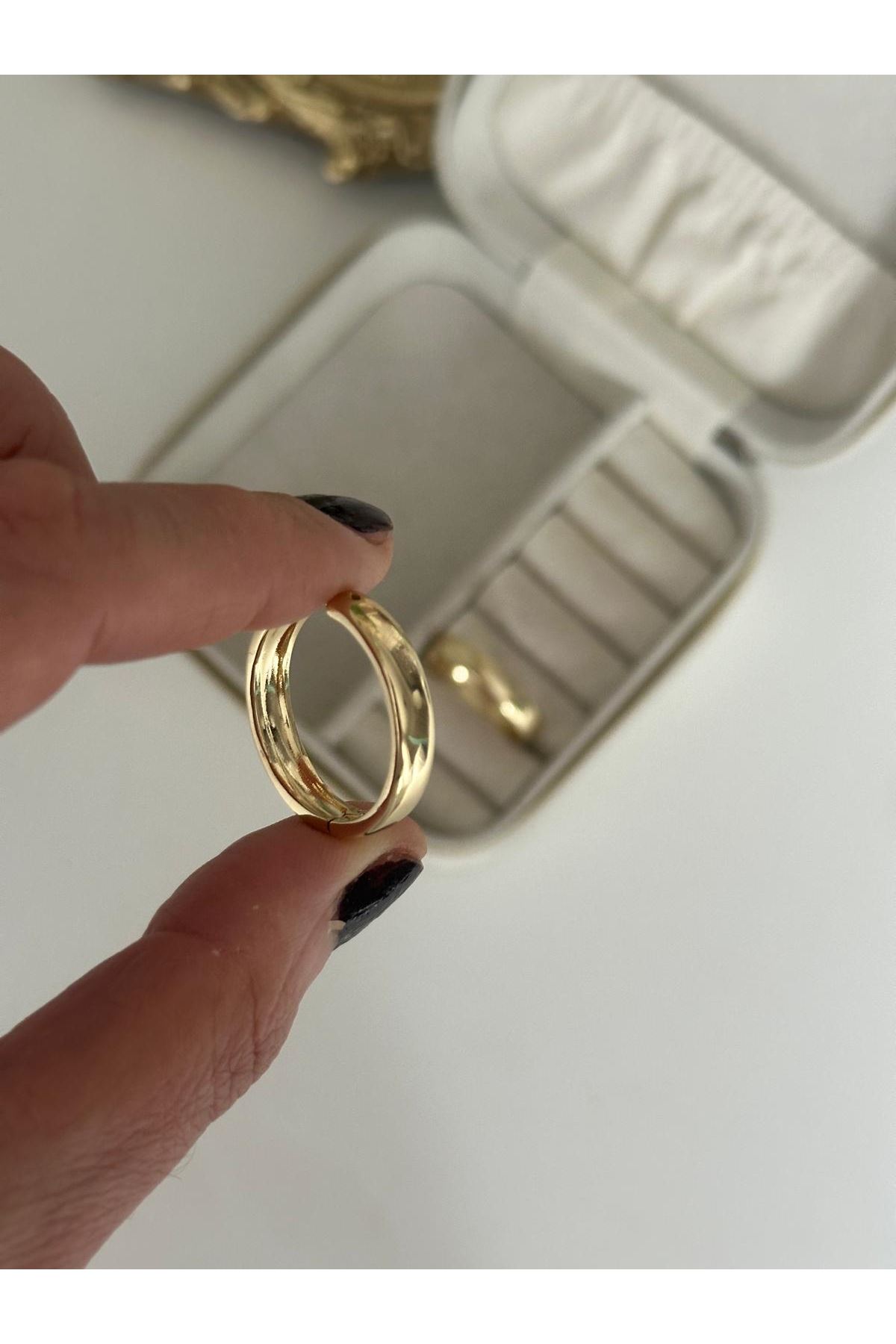 14K Gold Renkli Çok Satan HALKA Basıc Orta Boy Küpe