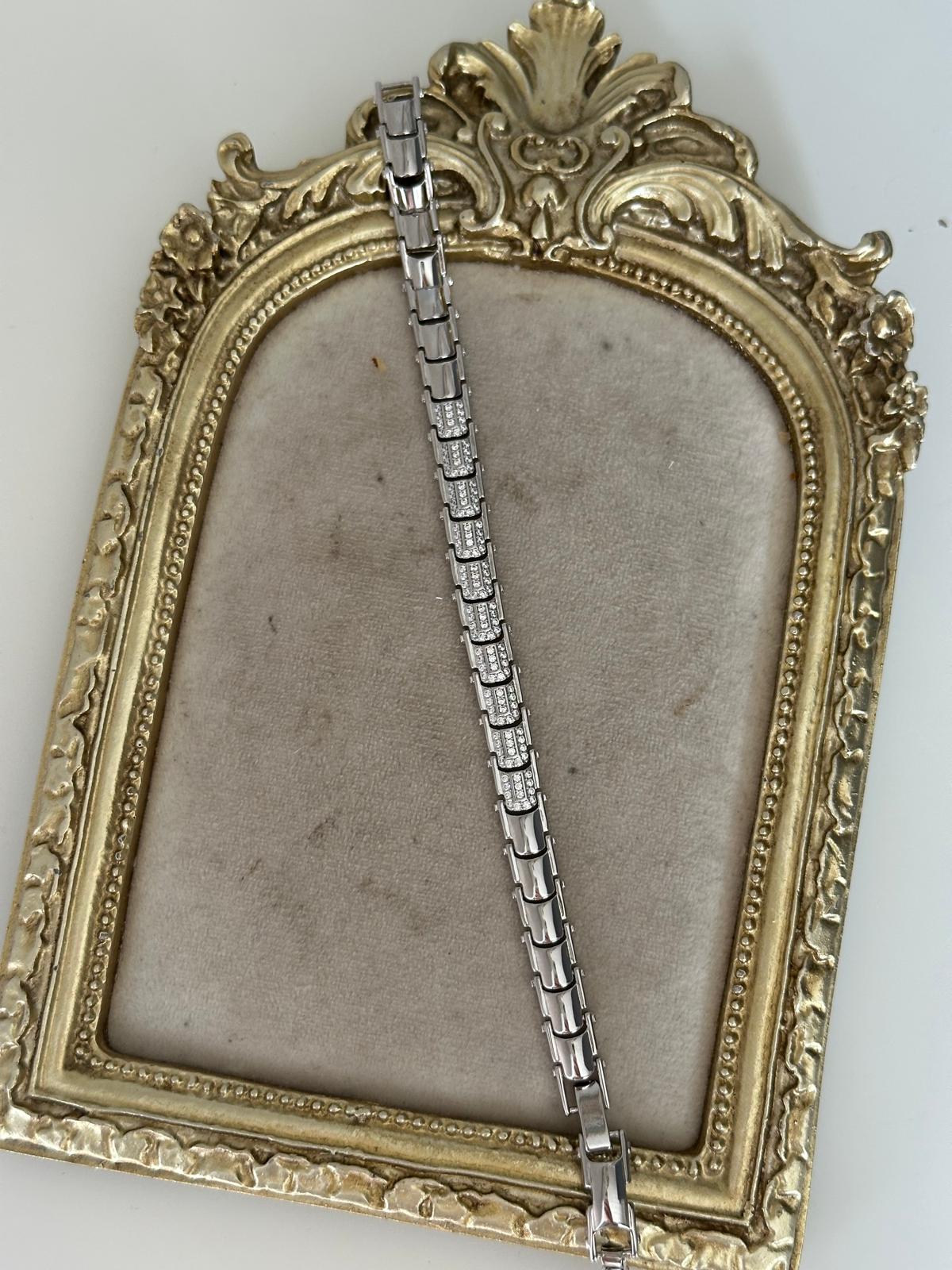 Gümüş Premium Seri Taşlı Bileklik