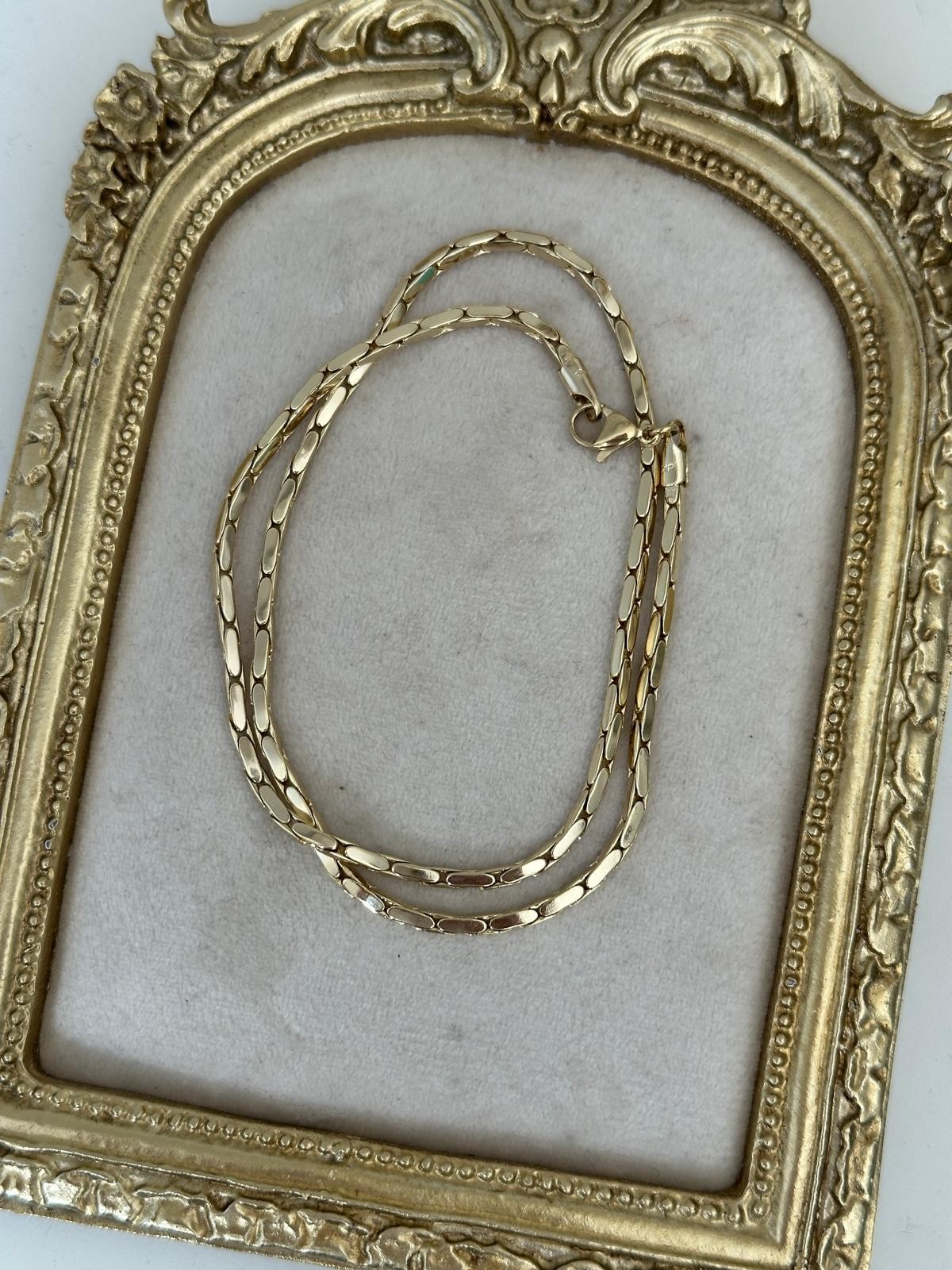 14K Gold Renkli Snake Dolum Parlak Kolye