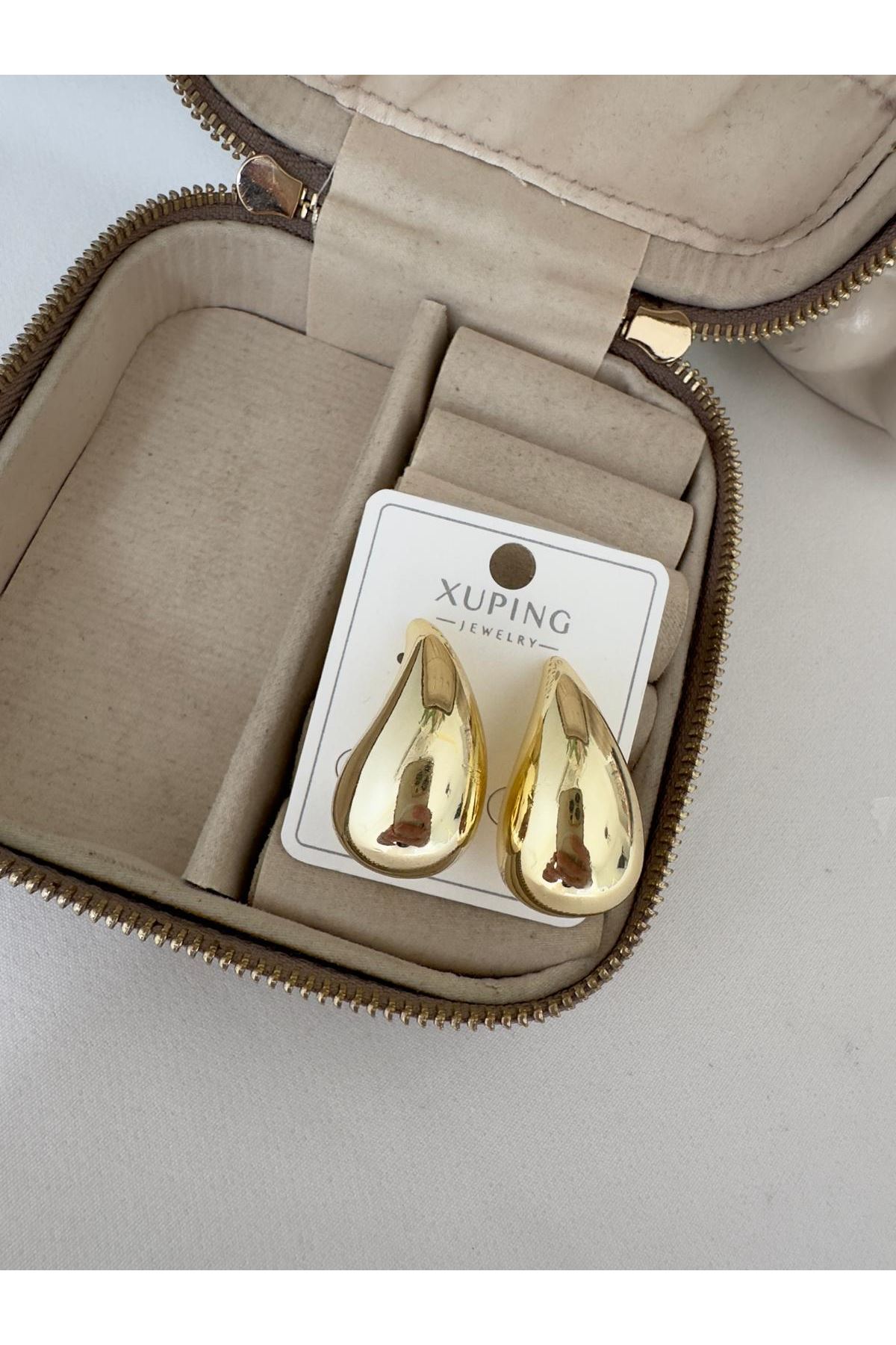 14K Gold Renkli  Orjinal Boy Bottega Marka Küpe