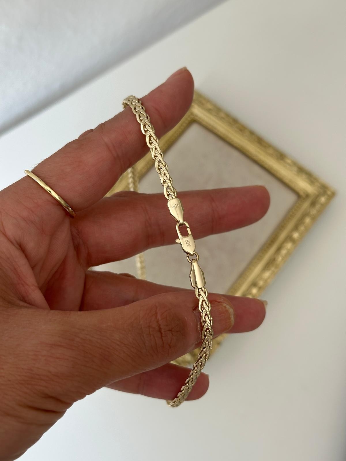 14K Gold Kuyum Model Orta Kalın Döküm Kolye
