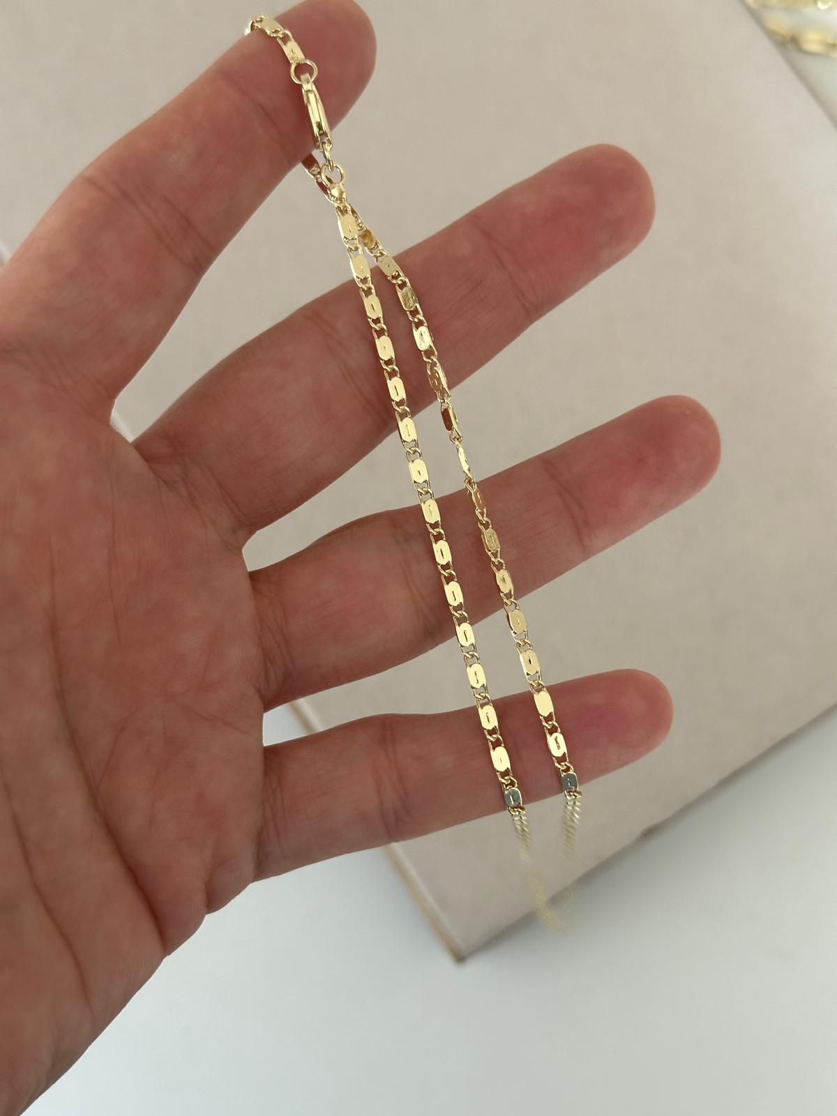 14K Gold Renkli Bakla Kolye