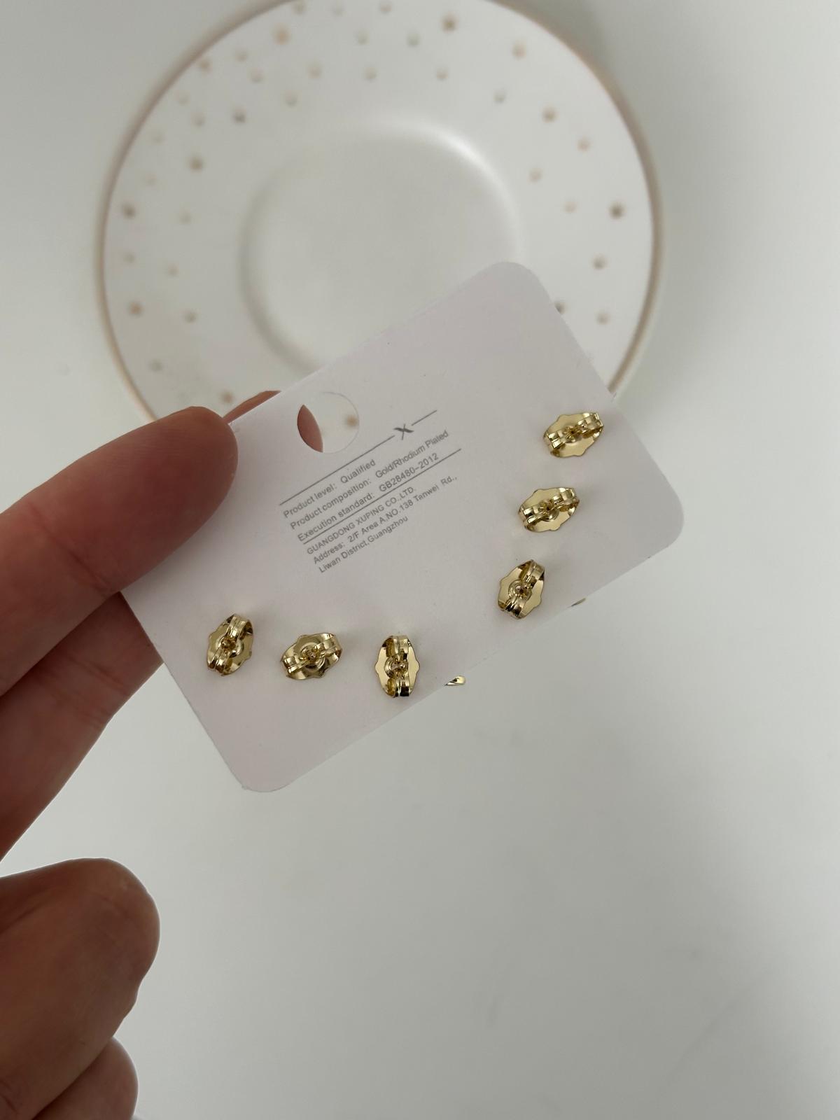 14K Gold Renkli Altılı Set Minimal Küpe