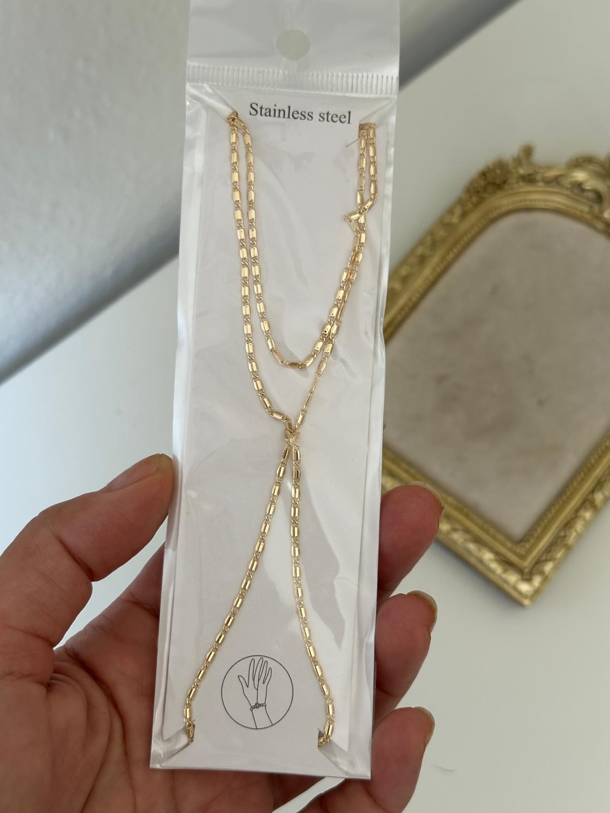14K Gold Renkli Basıc Ezme Zincir Şahmeran