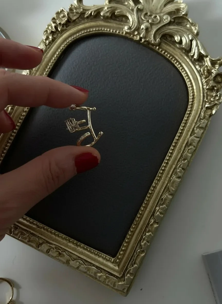 14K Gold Renkli Üçlü Görünüm Earcuf