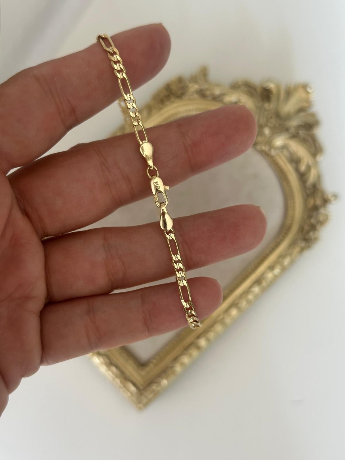 14K Gold Renkli Figora Nostaljik  Kolye
