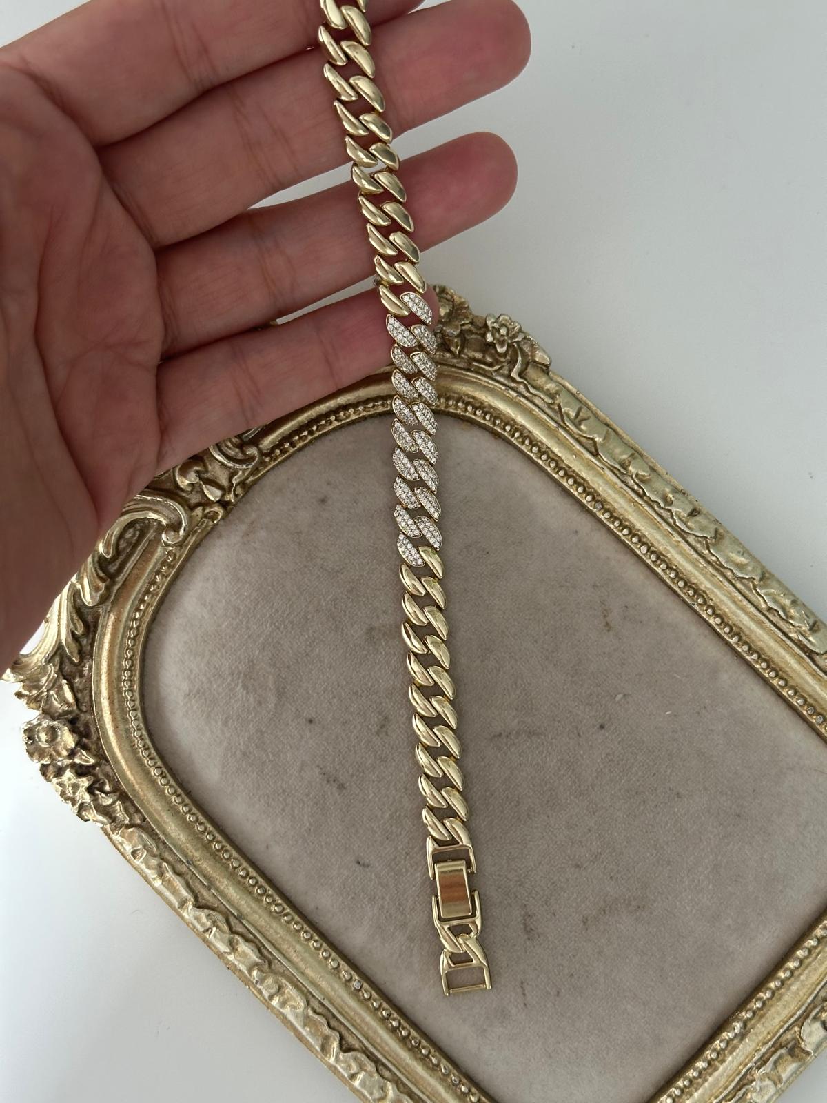 14K Gold Renkli Sık Gurmet Taşlı Bileklik