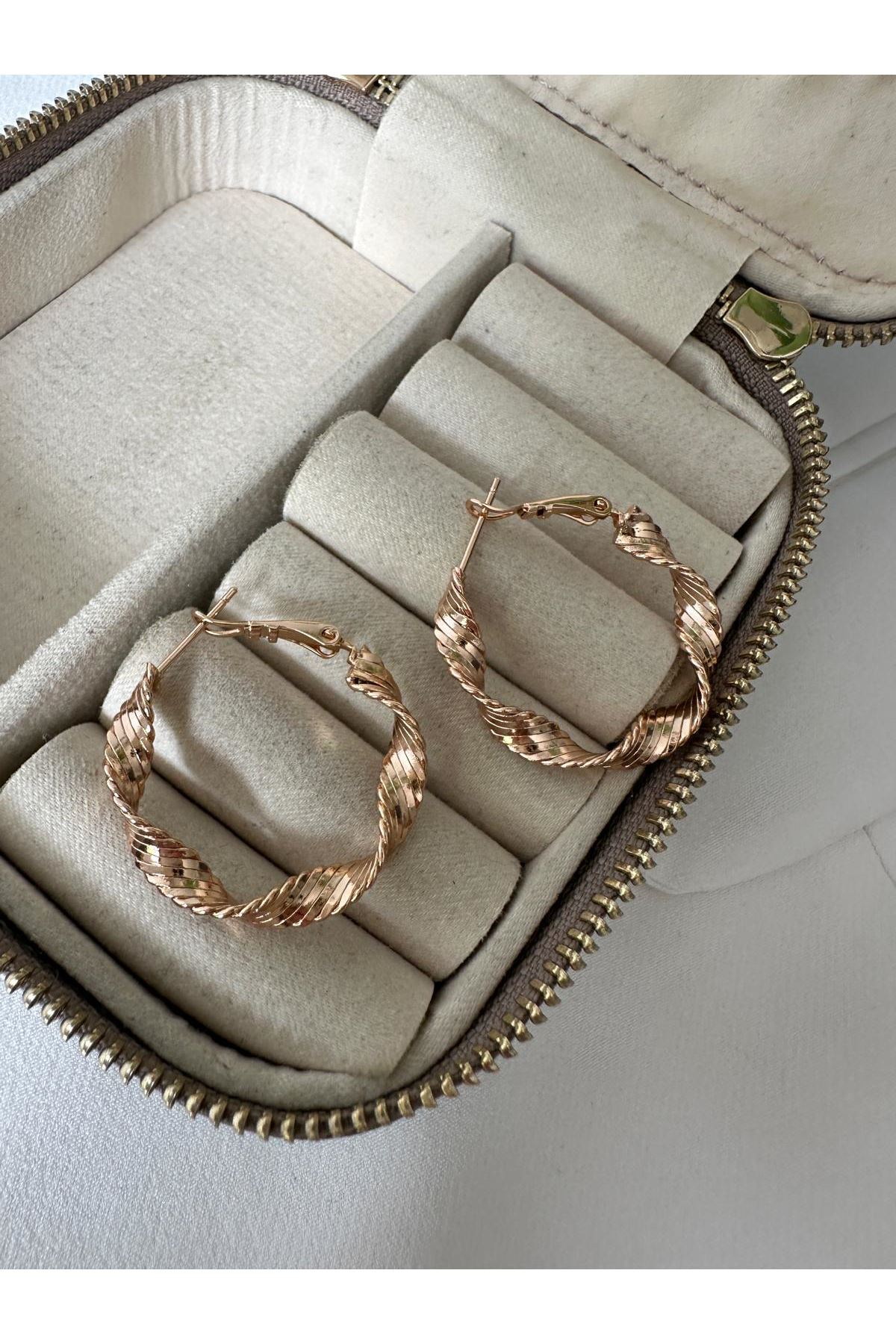 Golp Sprial Kesim Halka Küpe