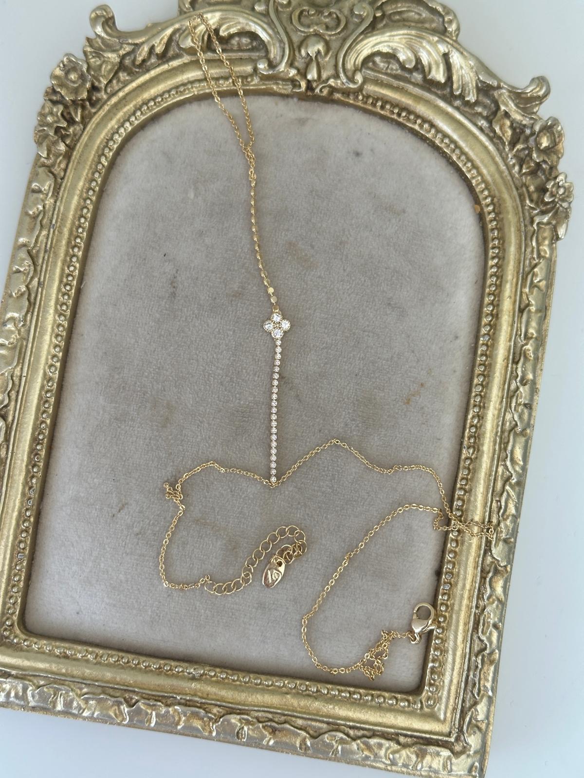 14K Gold Renkli Çiçek Pul Su Yolu Taş Zincirli Şahmeran