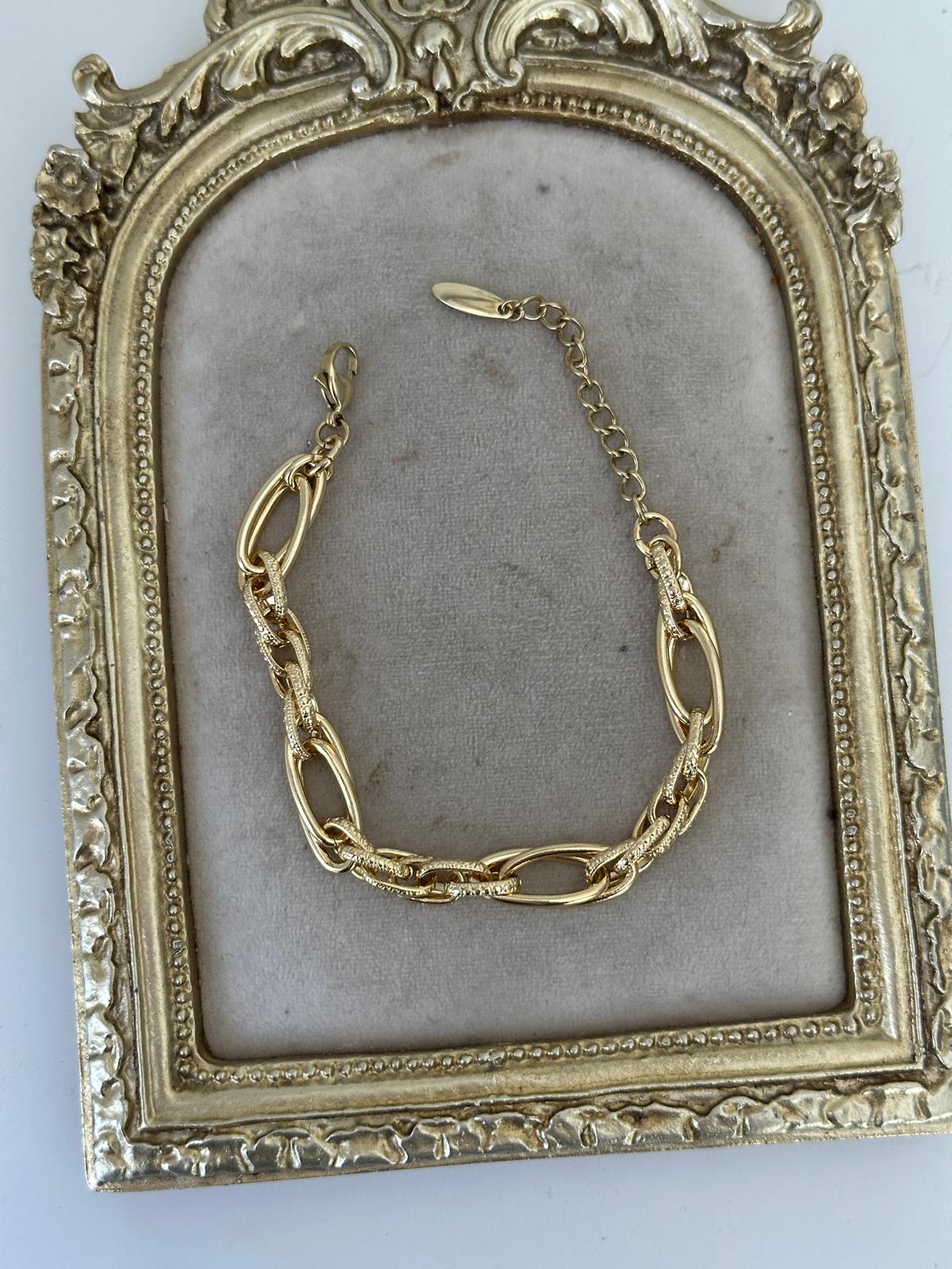 14K Gold Renkli Hallow Kuyum Bileklik