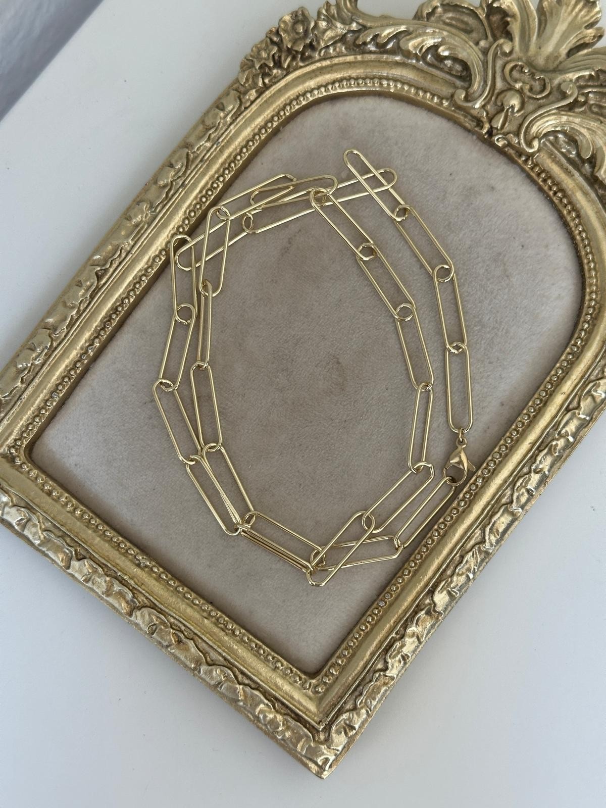 14K Gold Renkli Ataç Zincir