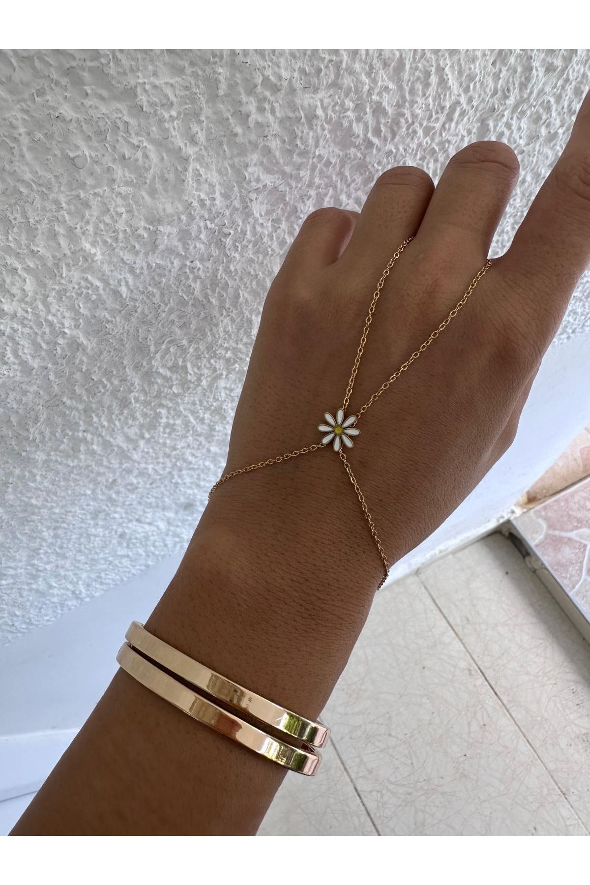 18K Rose Gold Renkli Papatya Şahmeran