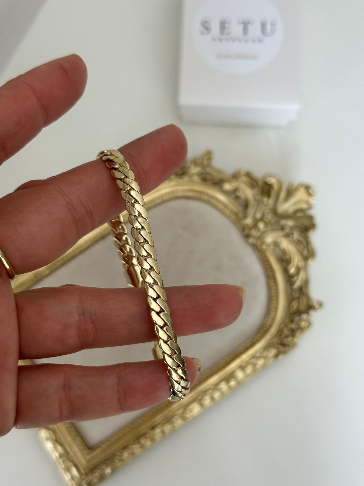 14K Gold Balık Sırtı Kuyum Bileklik
