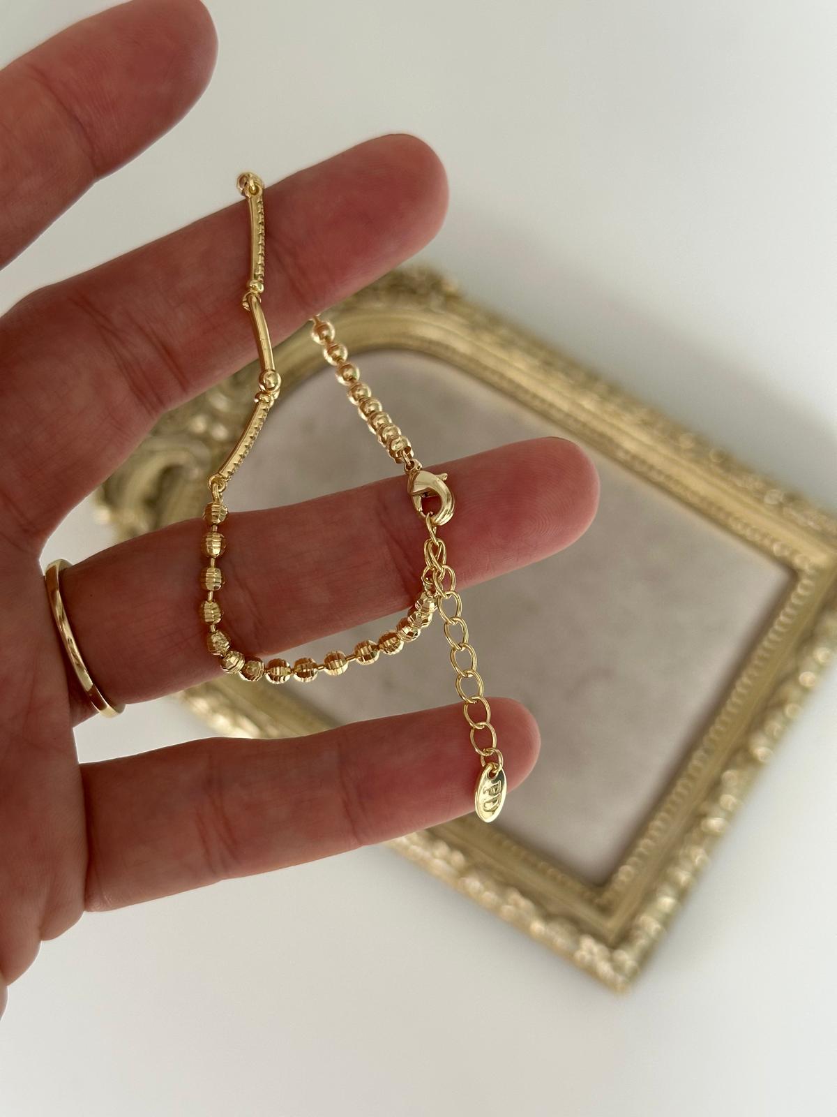 14K Gold Renkli Tfny Topçuklu Bileklik