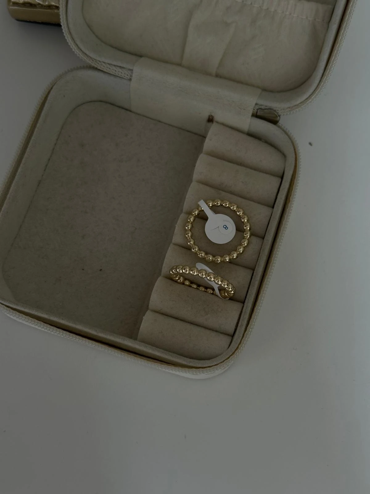 14K Gold Renkli Dorika Topçuklu Basıc Yüzük