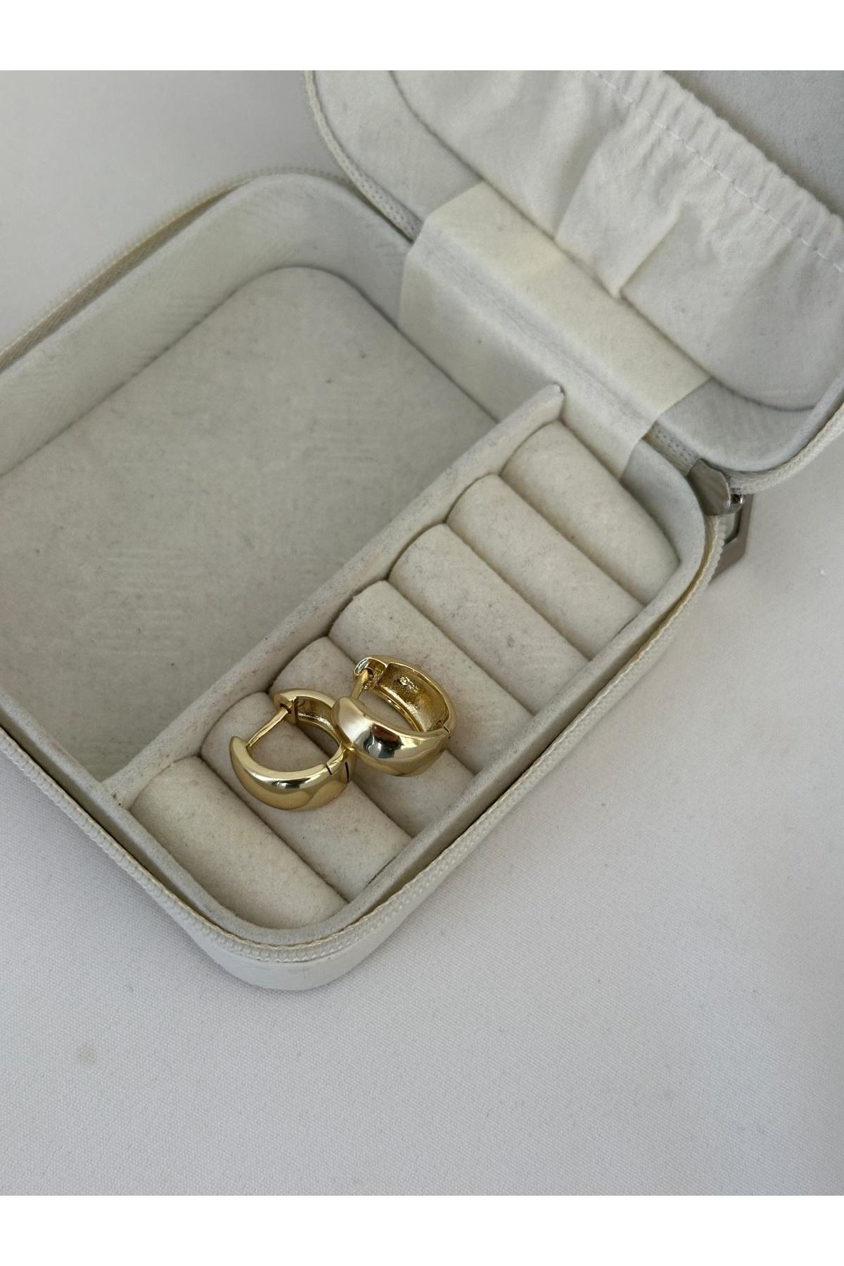 14K Gold Renkli  Basıc Bomb Halka Küpe
