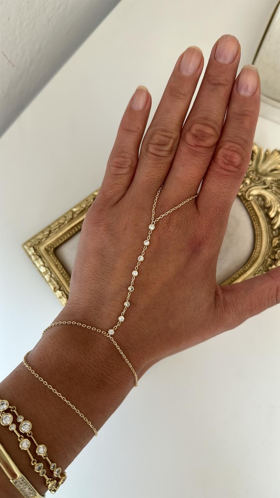 14K Gold Su Yolu Taşlı Şahmeran