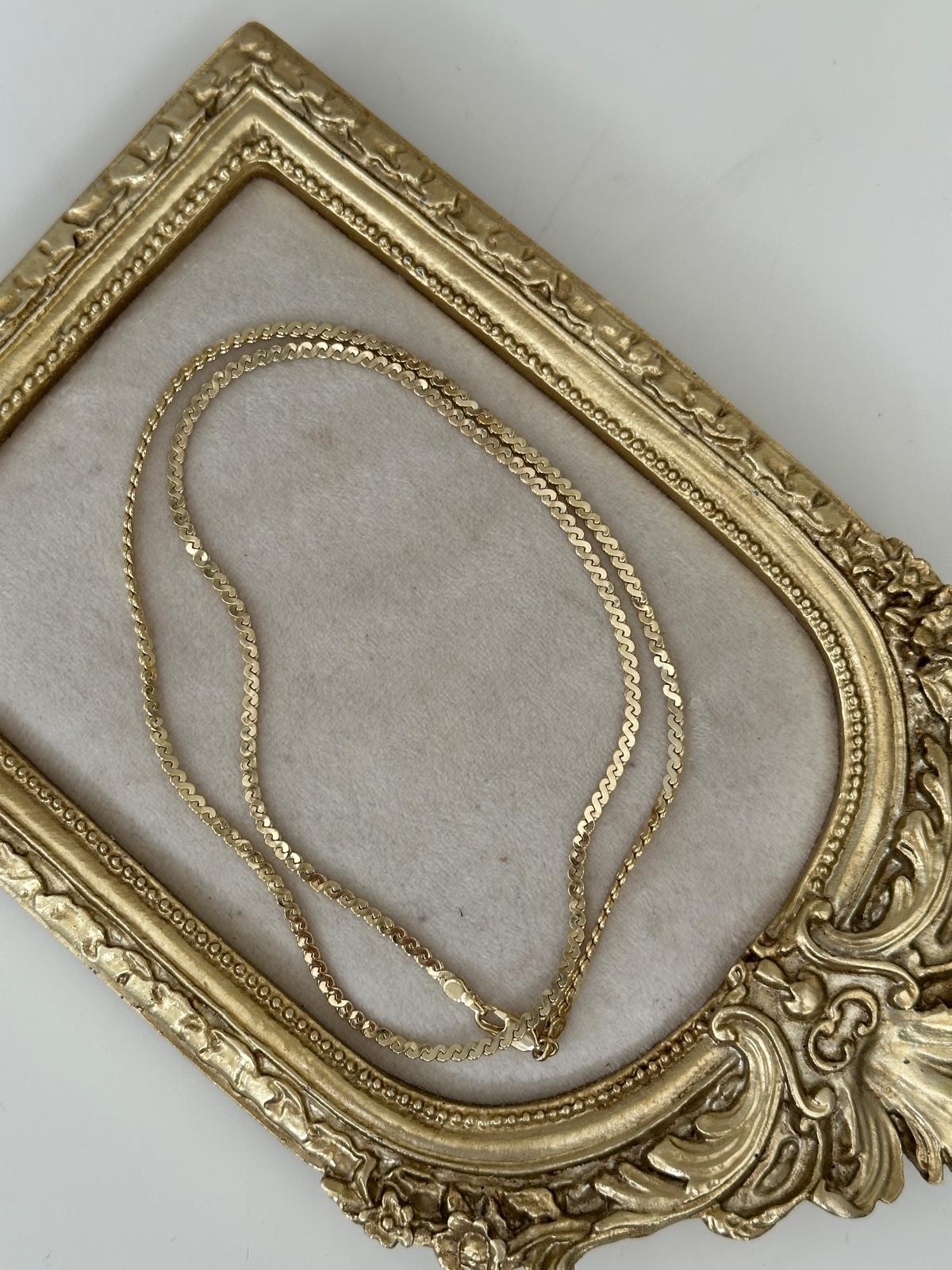 14K Gold Çok Satan Sprial Ezme Kolye
