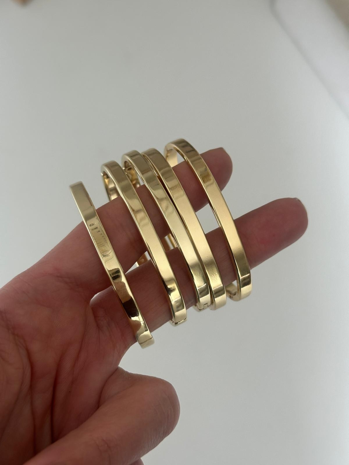 14K Gold Renkli Oval Ajda Kelepçe