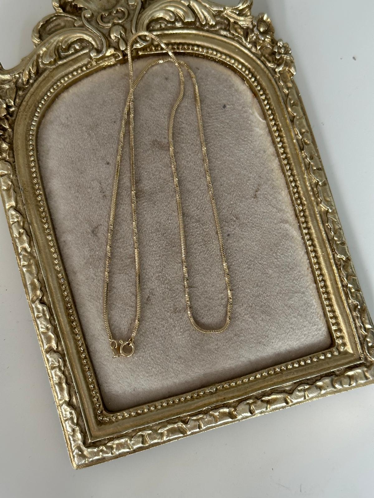 14K Gold Renkli Kendinden Burgu Desenli Parlak İtalyan Kolye