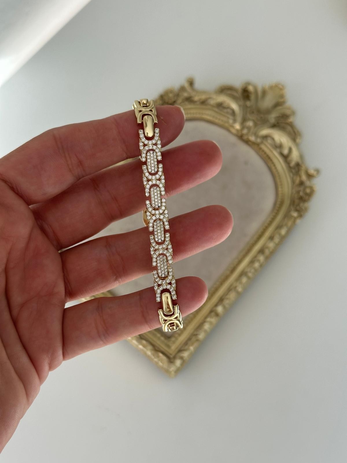 14K Gold Renkli CHNL Marka Premium Seri Taşlı Bileklik