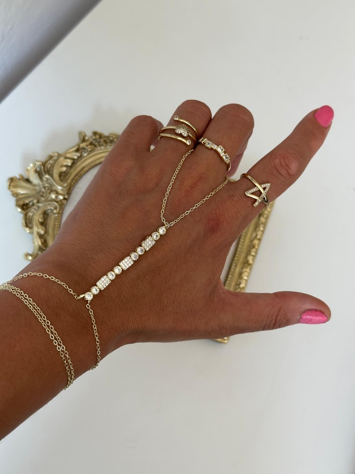 14K Yıldız Model Taşlı Yüzük