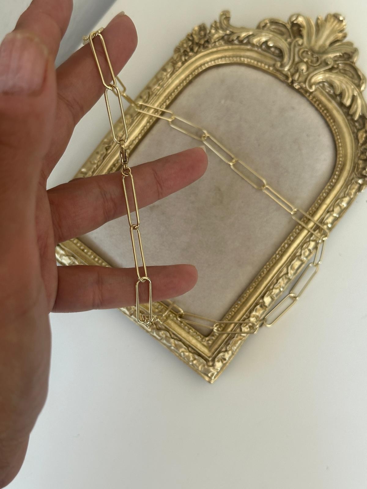 14K Gold Renkli Ataç Zincir