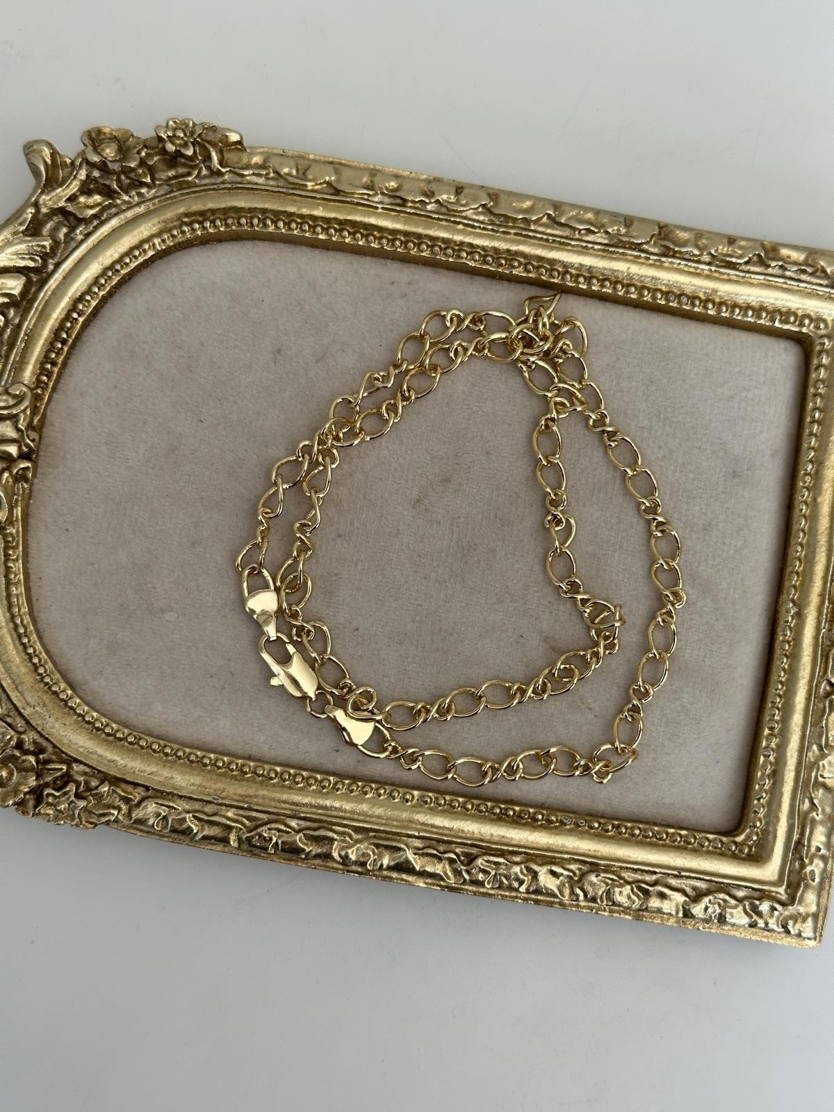 14K Gold Basıc Geniş Geçmeli Kolye