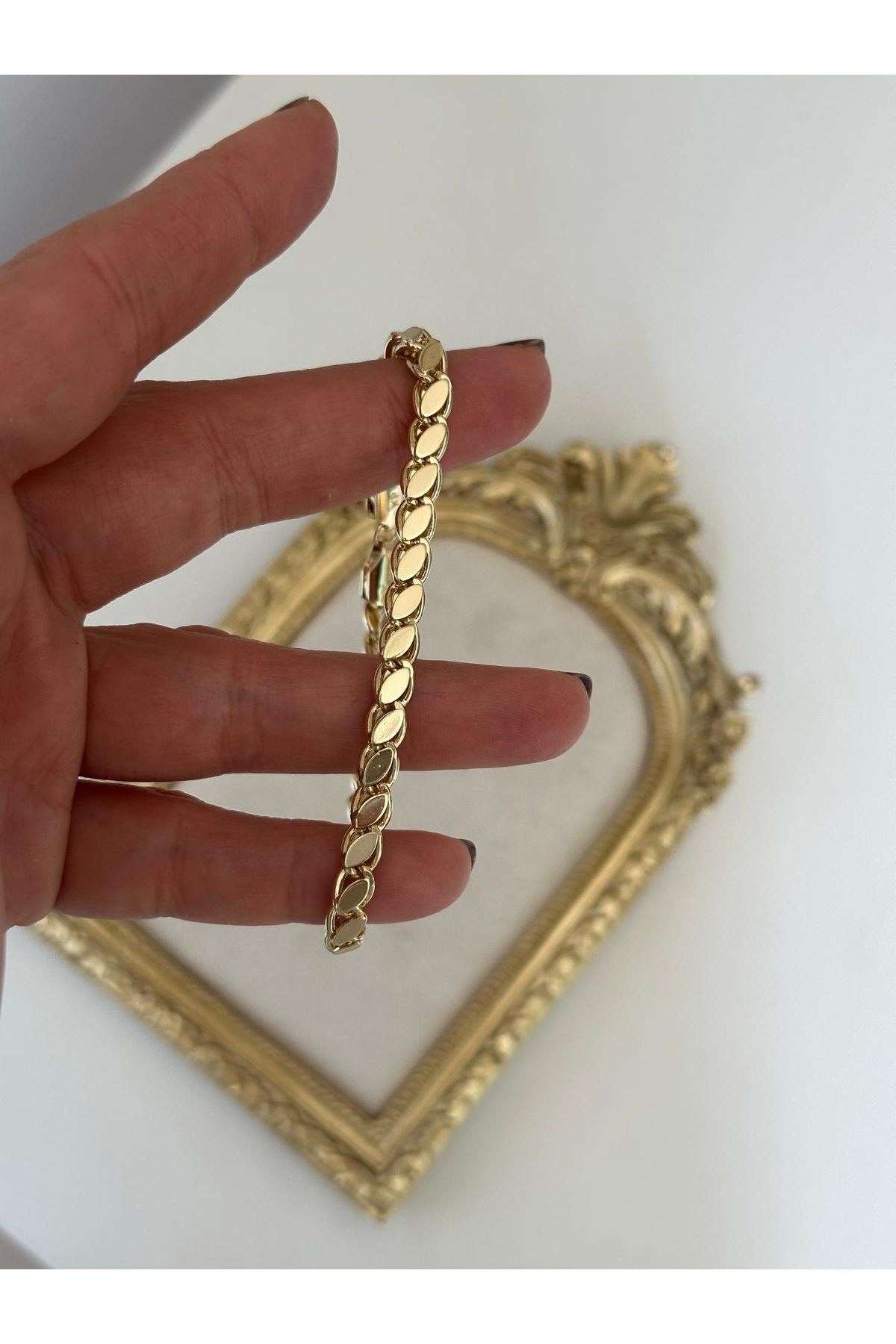 14K Gold Renkli Arpa Bileklik