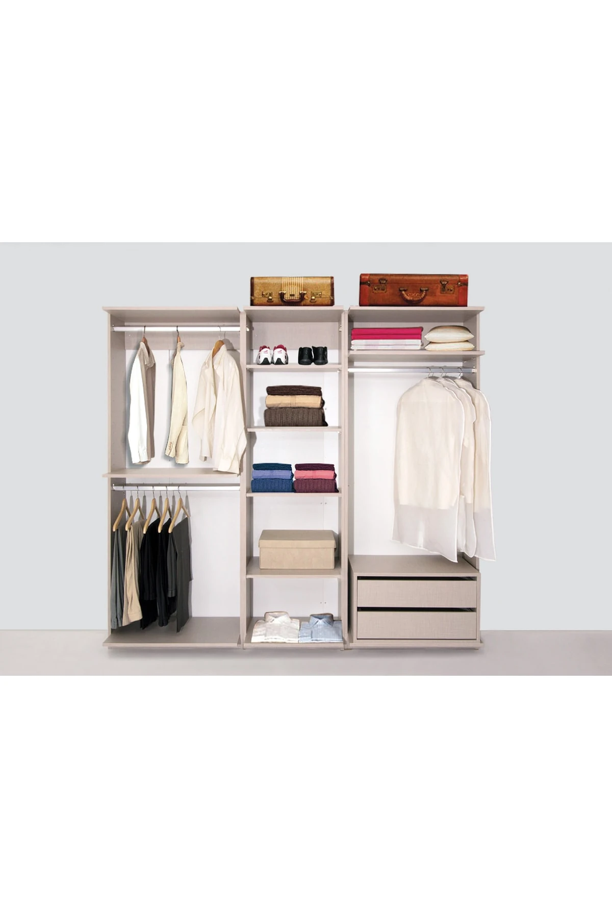 Plus 817503 Flexi Kapaksız Giysi Dolabı 220 cm Coton Bej