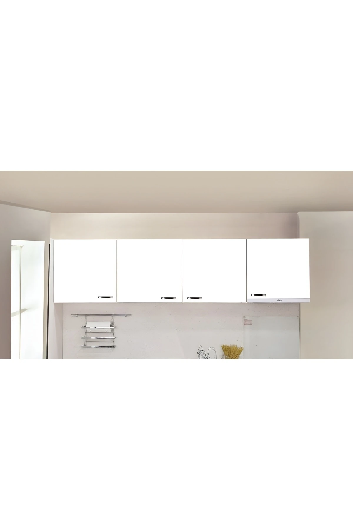 Rainbow Mutfak Beyaz 240 cm Mutfak Üst Dolap