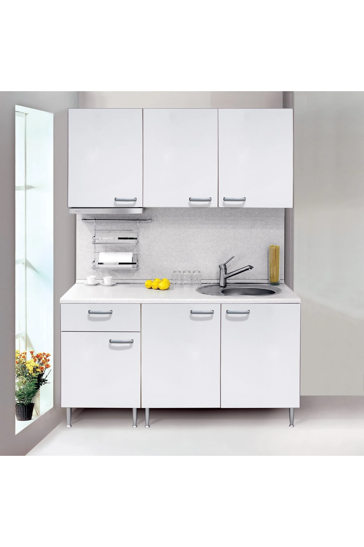 Klass Mutfak Dolabı 150 Cm Laminat Tezgah Dahil