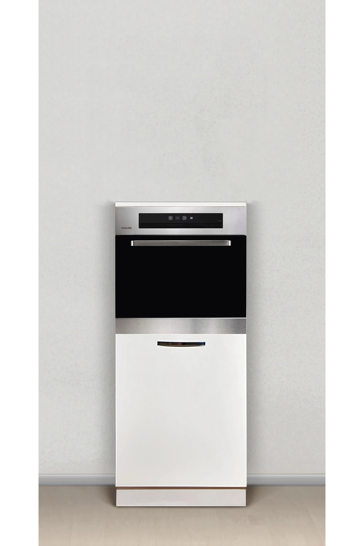 Mutfak Ankastre Fırın & Kiler Dolabı 60 Cm Parlak Beyaz ,Kısa Boy