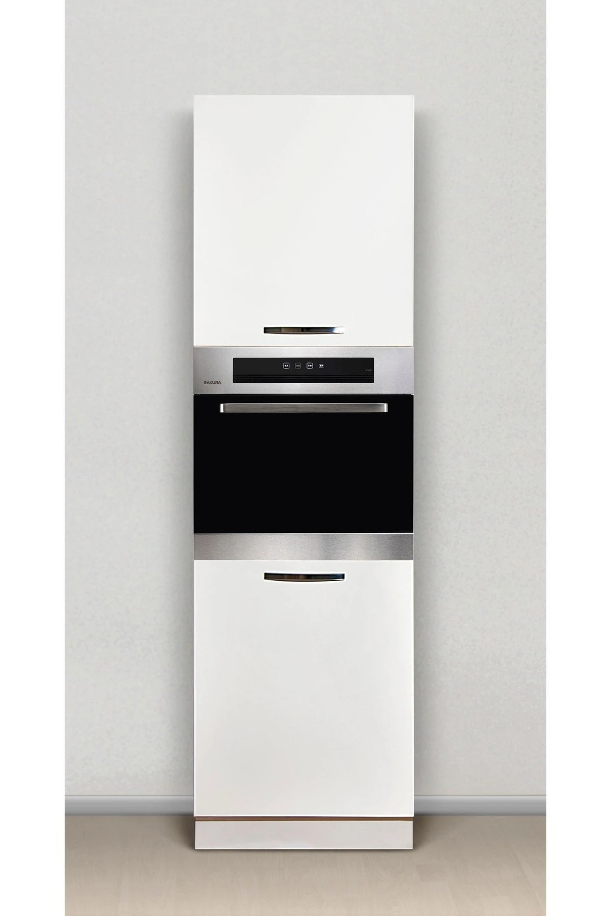 Mutfak Ankastre Fırın & Kiler Dolabı 60 Cm Parlak Beyaz