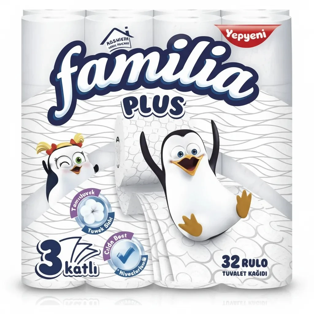 Familia Plus 32 Rulo 3 Katlı Beyaz Tuvalet Kağıdı image