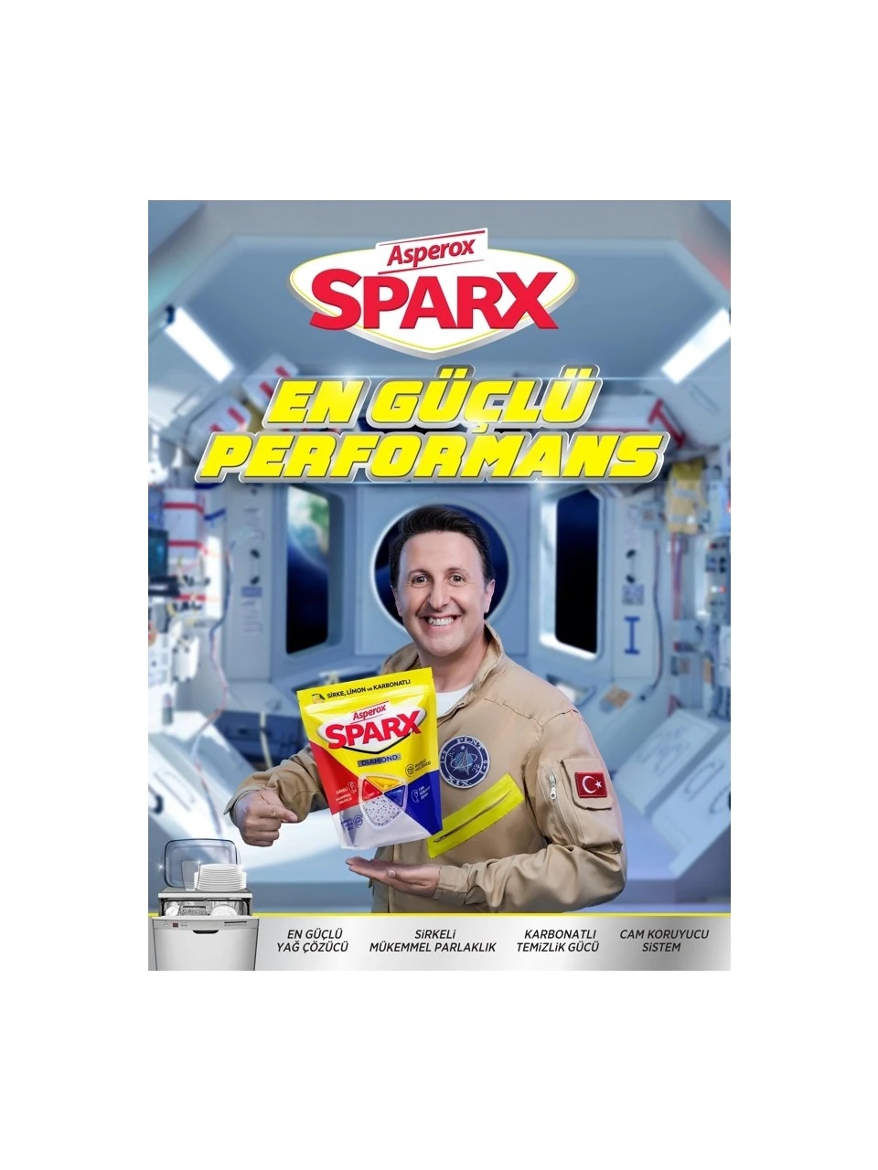 Asperox Sparx Diamond Bulaşık Makinesi Kapsülü 60'lı