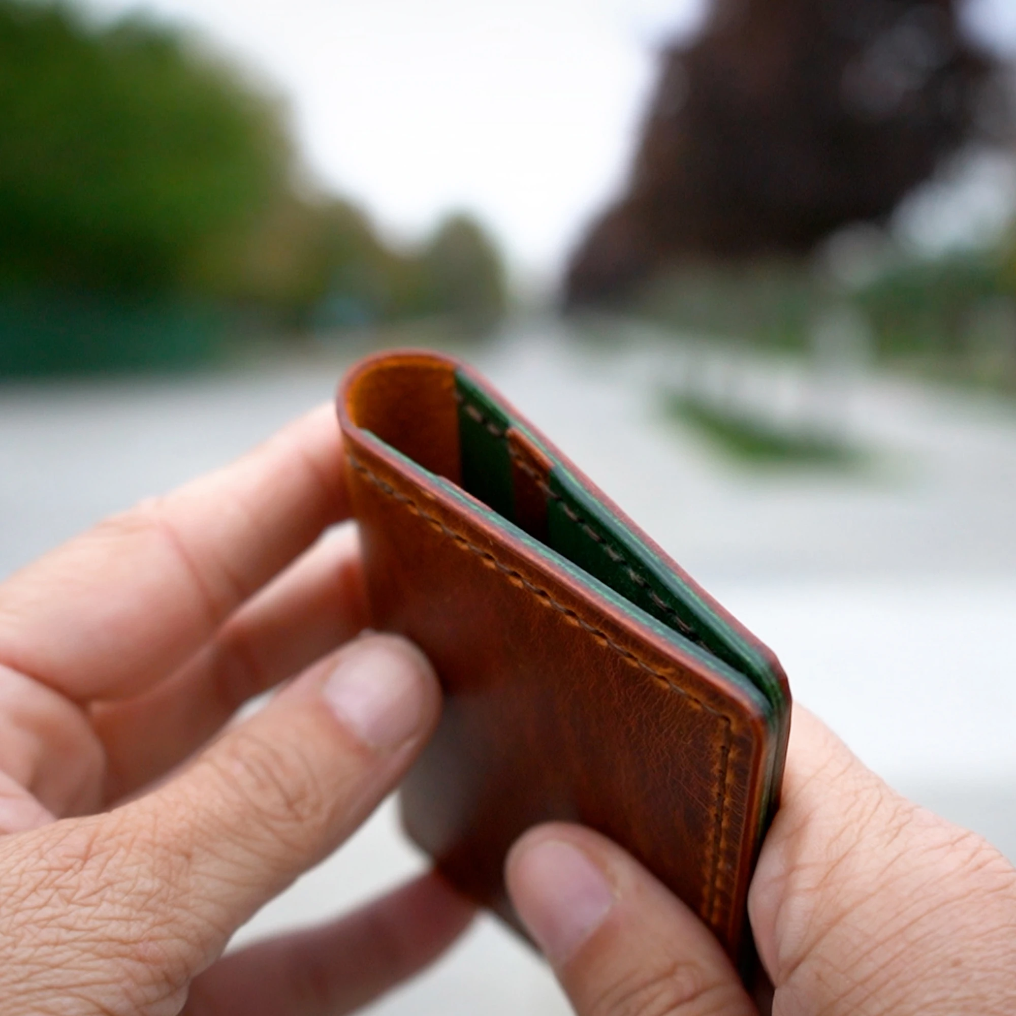 Kutka Goods - Root Collection - Cüzdan - Taba Vien - Yeşil Pueblo 