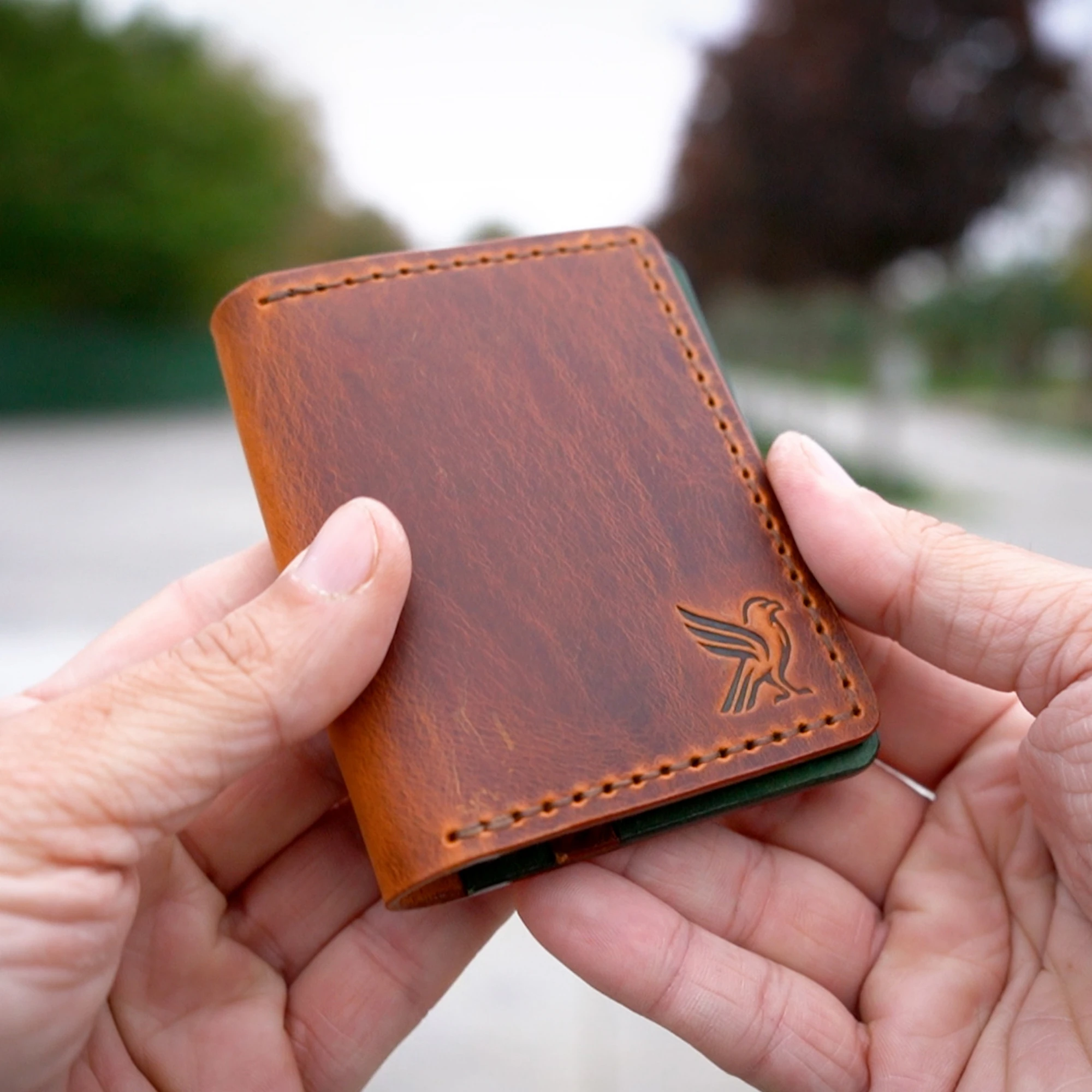 Kutka Goods - Root Collection - Cüzdan - Taba Vien - Yeşil Pueblo 