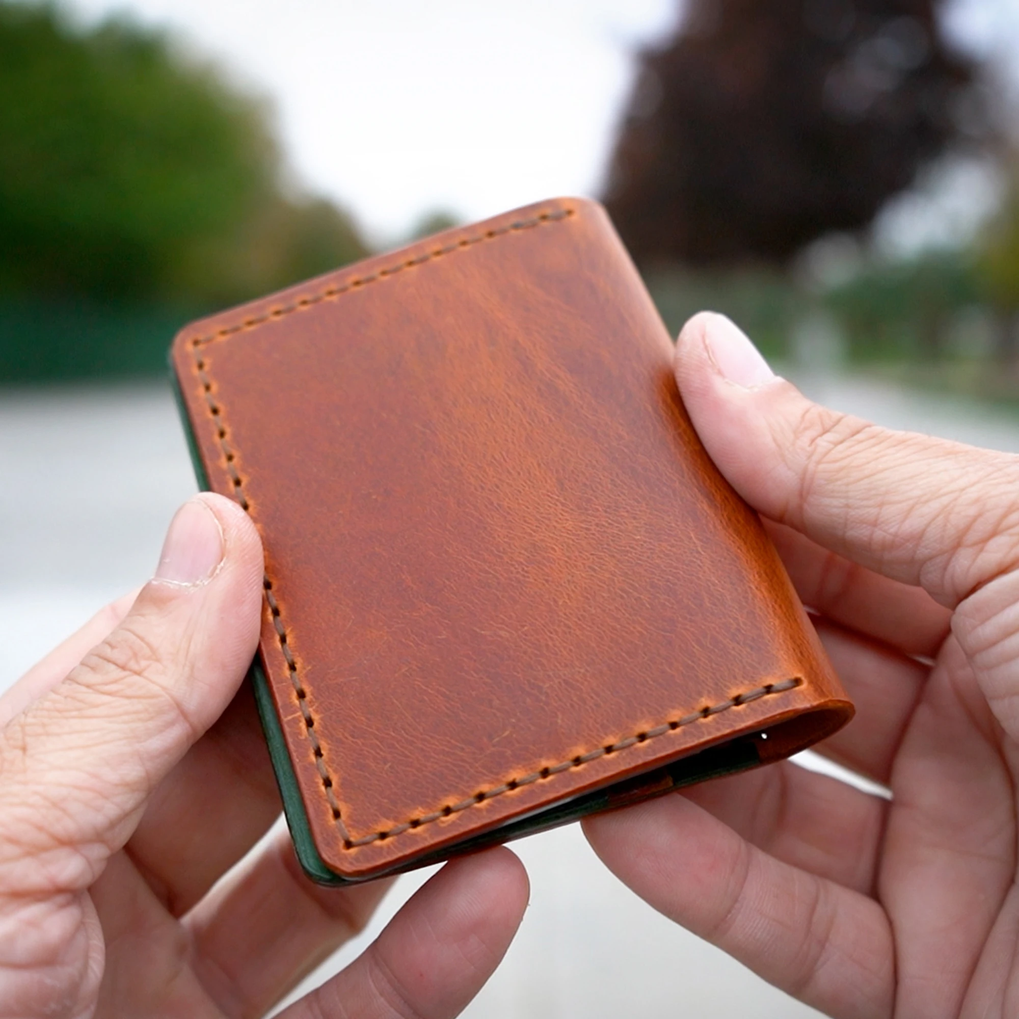 Kutka Goods - Root Collection - Cüzdan - Taba Vien - Yeşil Pueblo 